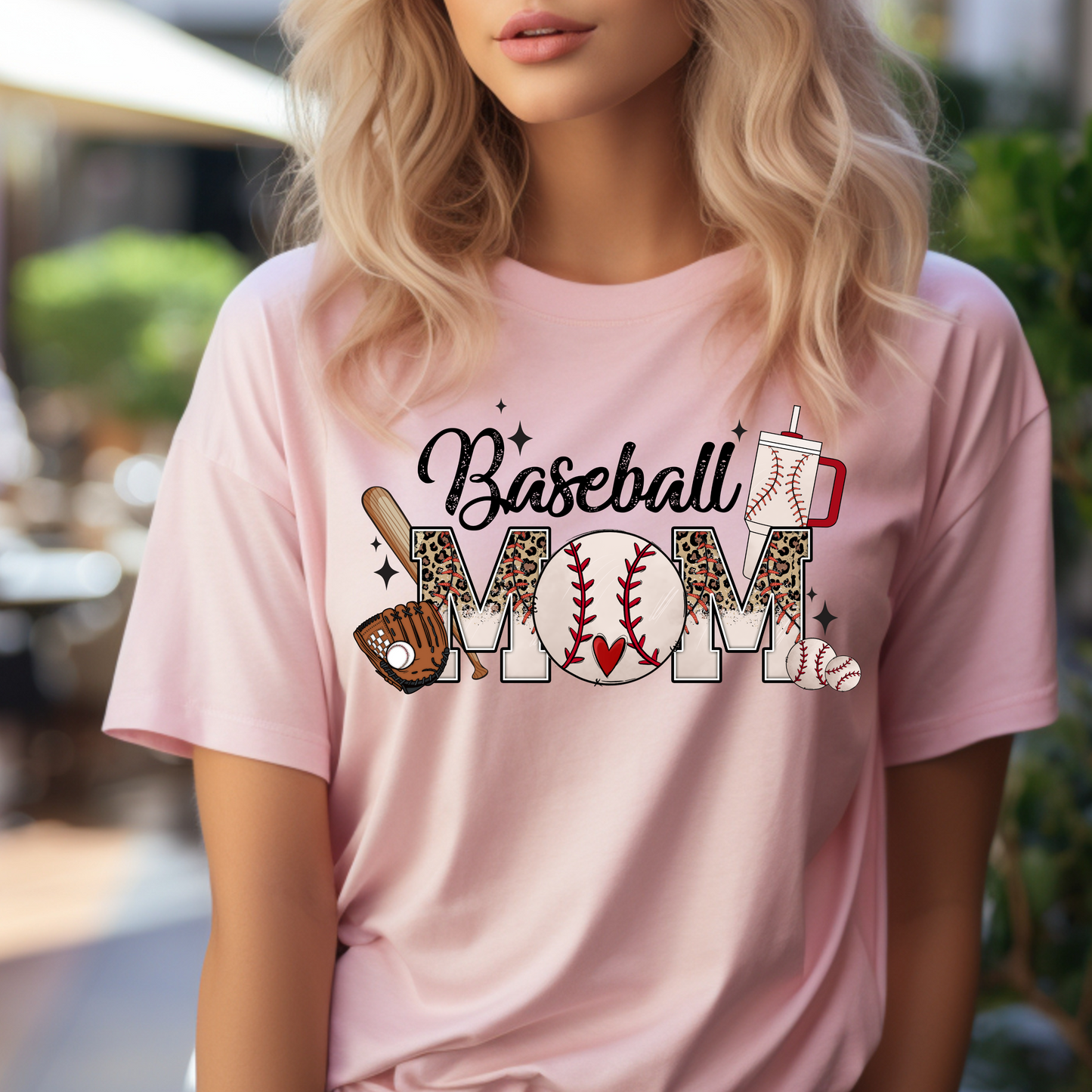 Baseball Mom with Coffee Tee