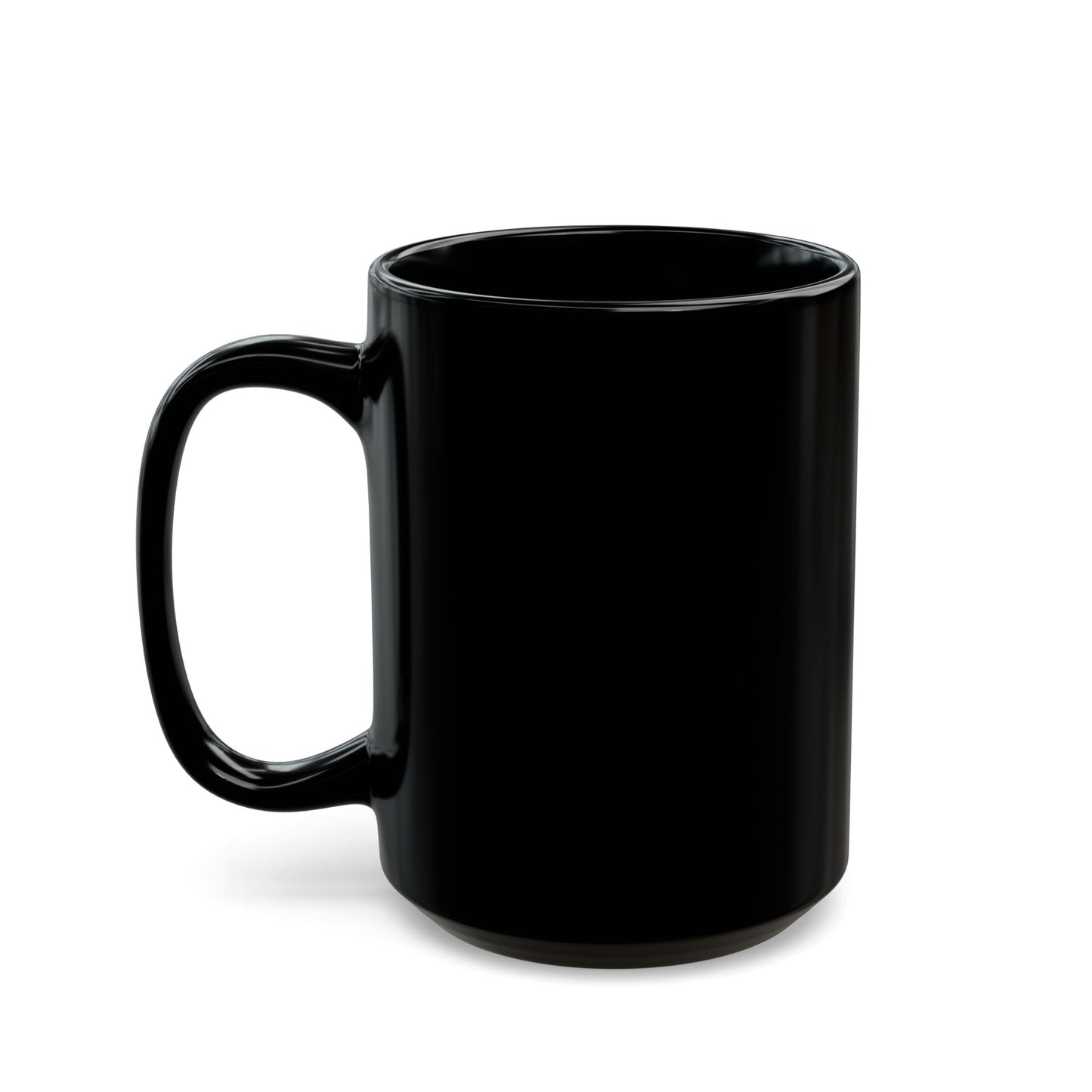 Matcha Lover Mug — “Caution: Fueled by Matcha” Black Ceramic Coffee Cup (11oz/15oz)