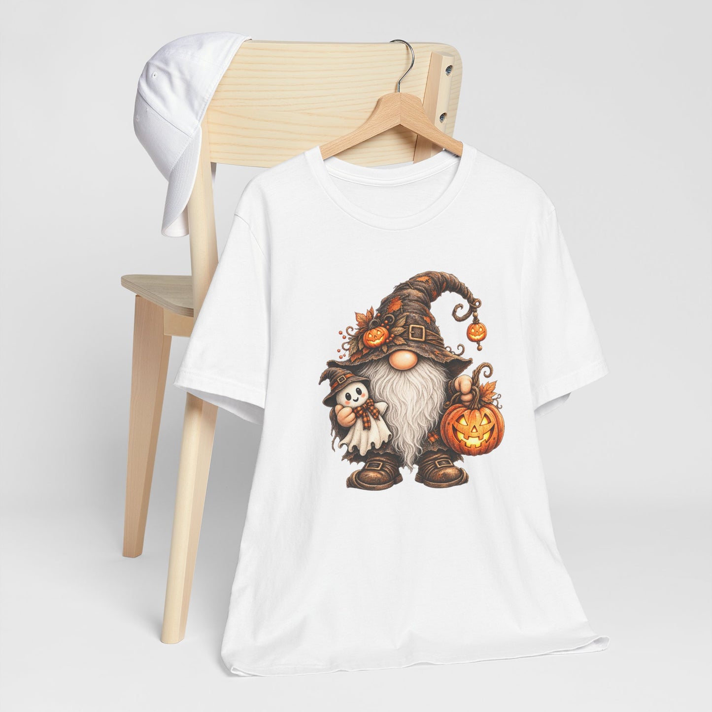 Halloween Gnome with Ghost & Pumpkin Tee