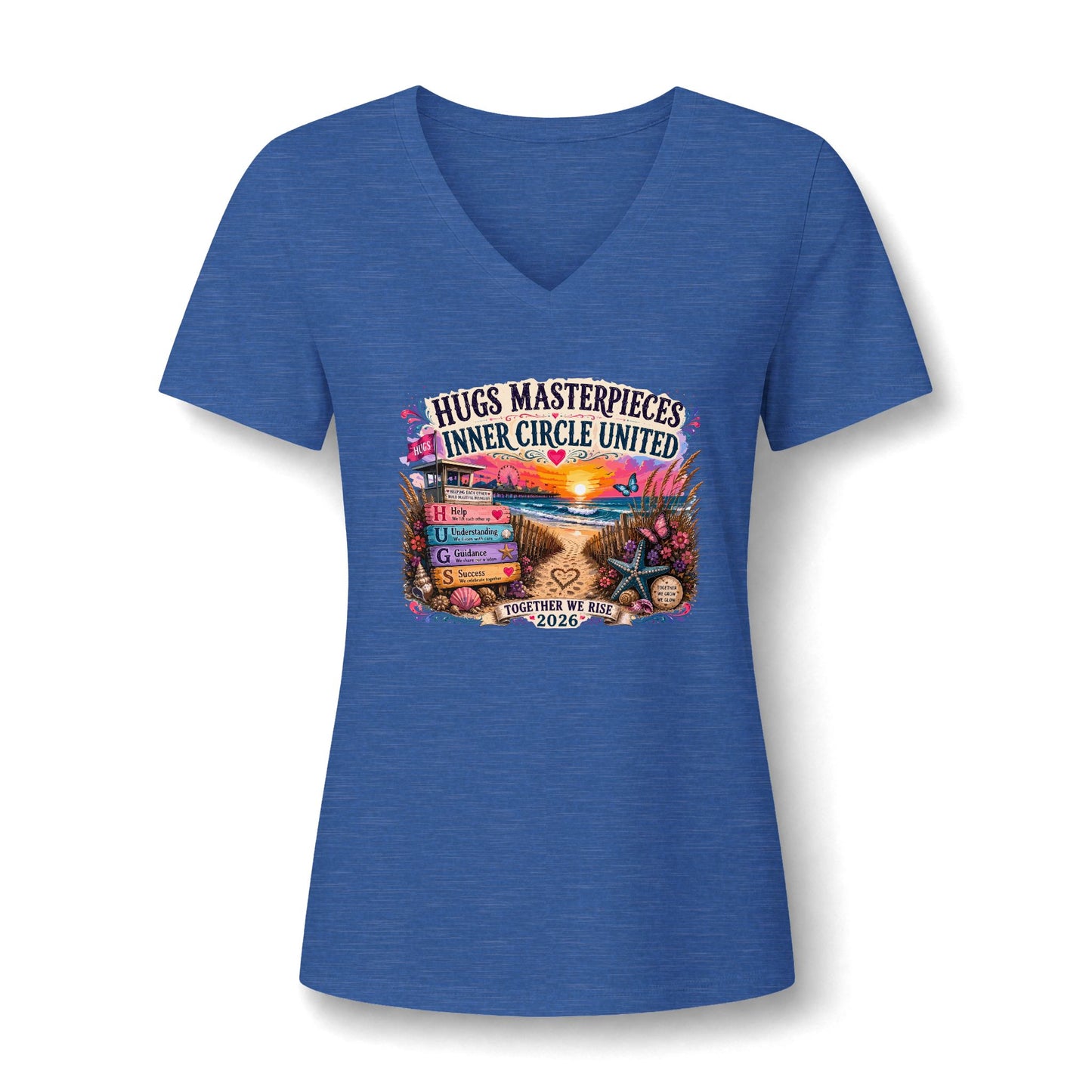 HUGS Masterpieces Inner Circle United 2026 Women’s V-Neck Tee