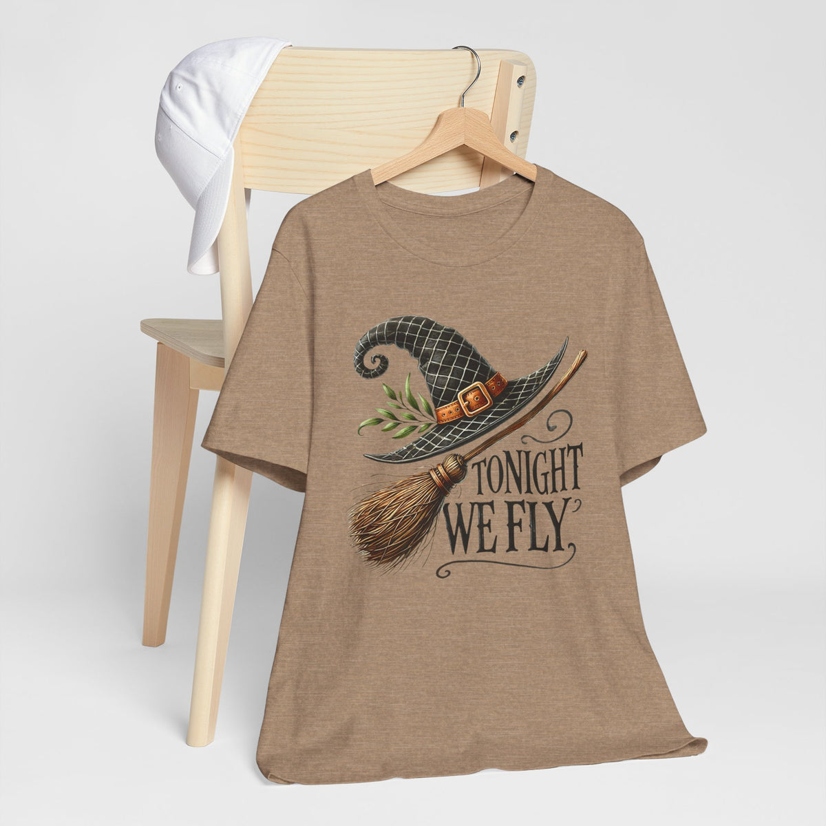 Tonight We Fly Witch Hat & Broom Halloween T‑Shirt