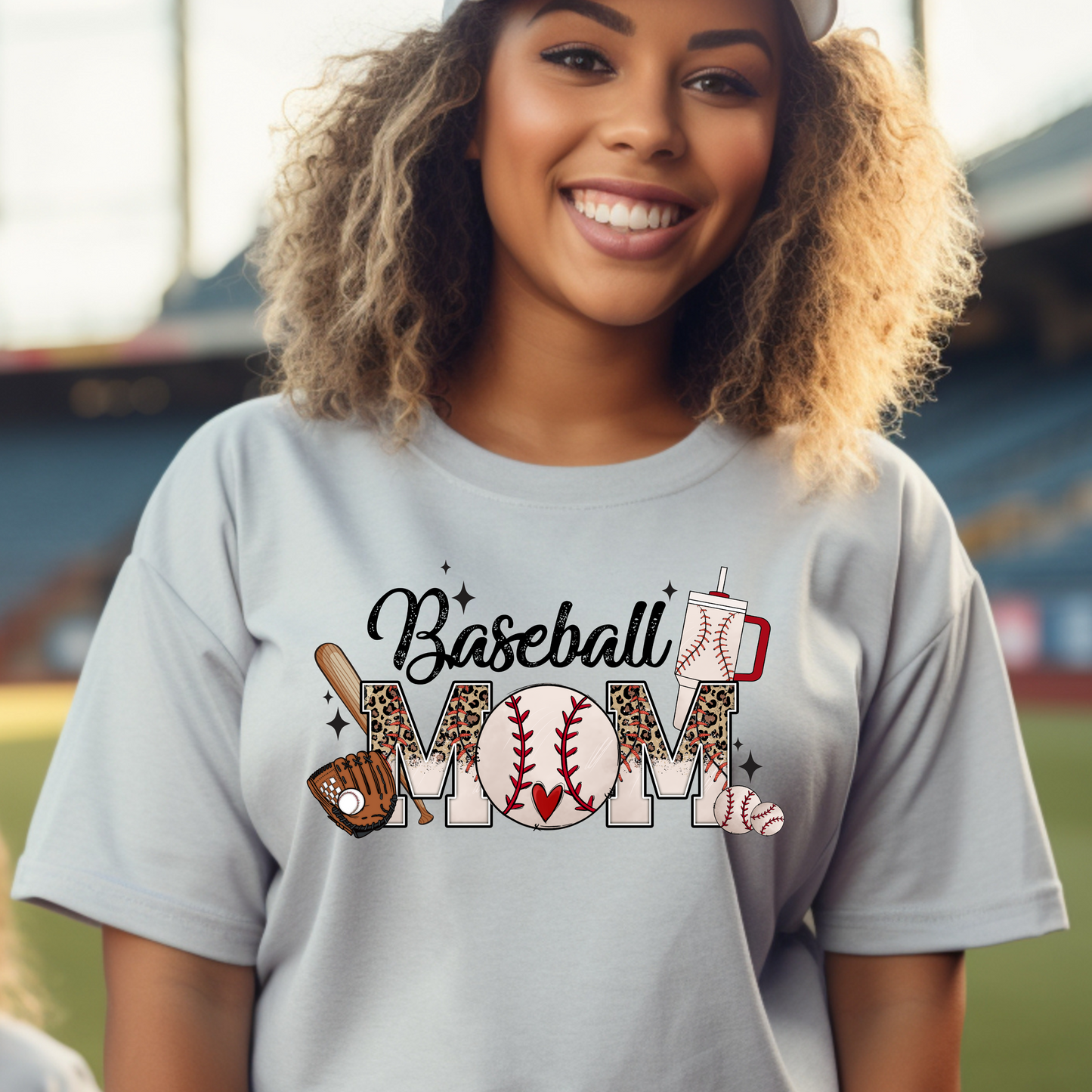 Baseball Mom with Coffee Tee