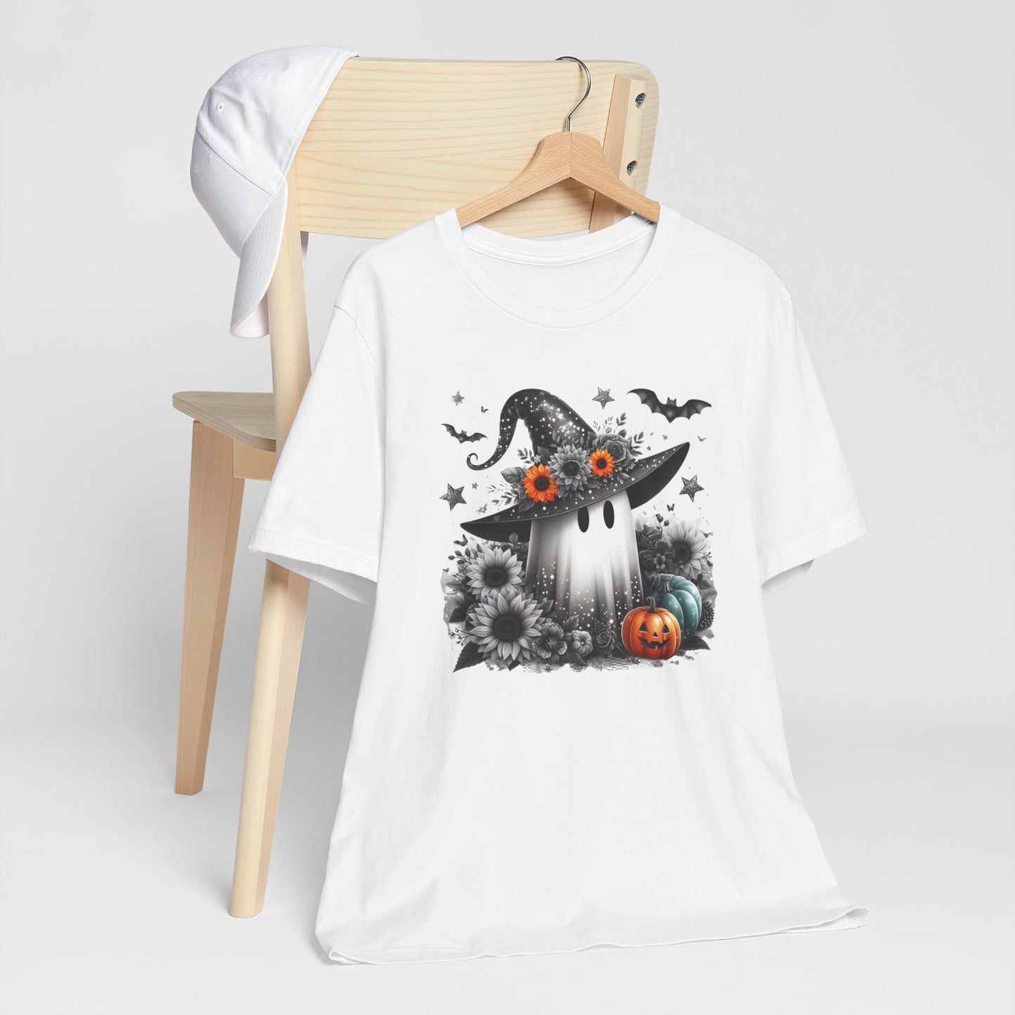 Floral Witch Ghost Halloween Tee