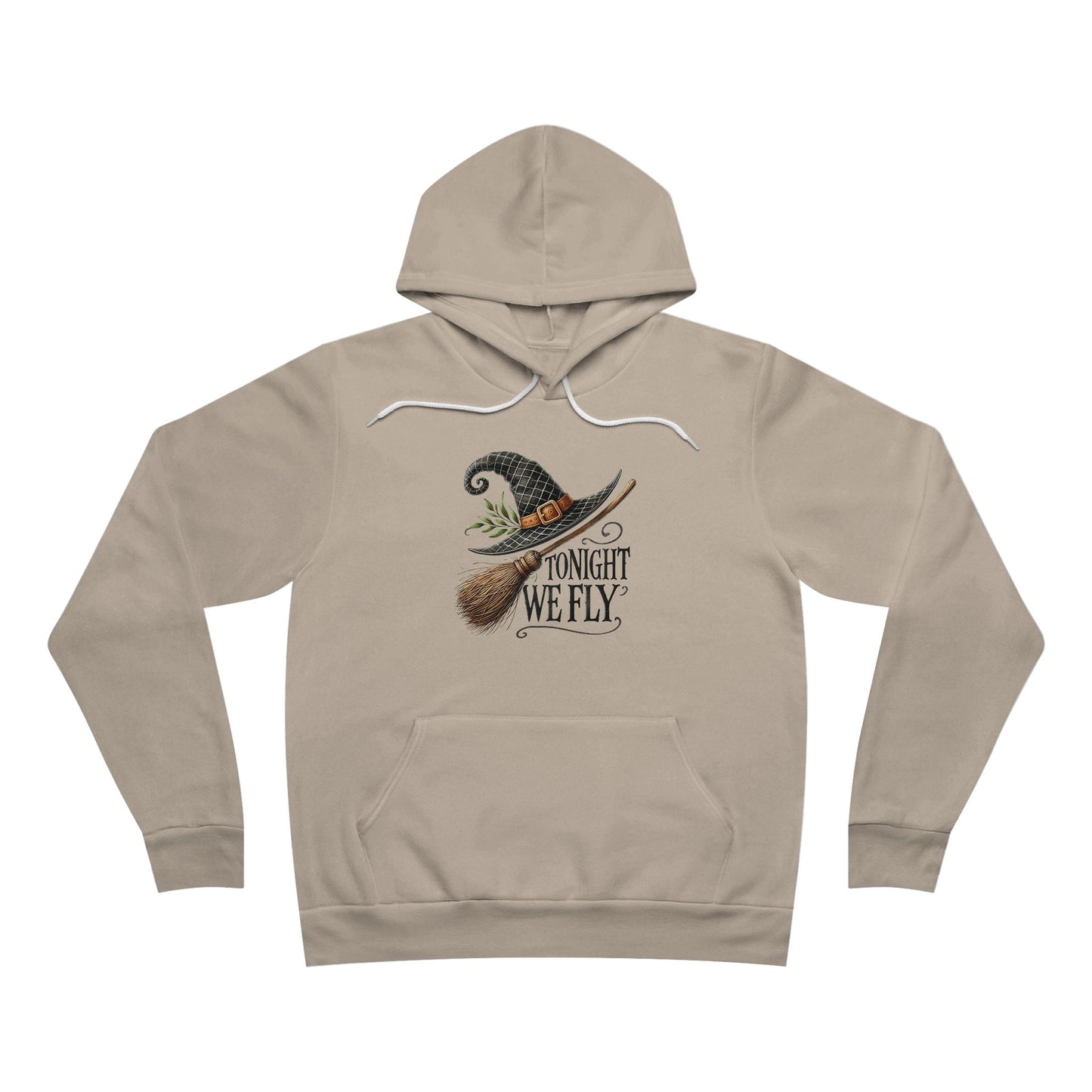 Witch Hat & Broom Hoodie - "Tonight We Fly" Halloween Pullover