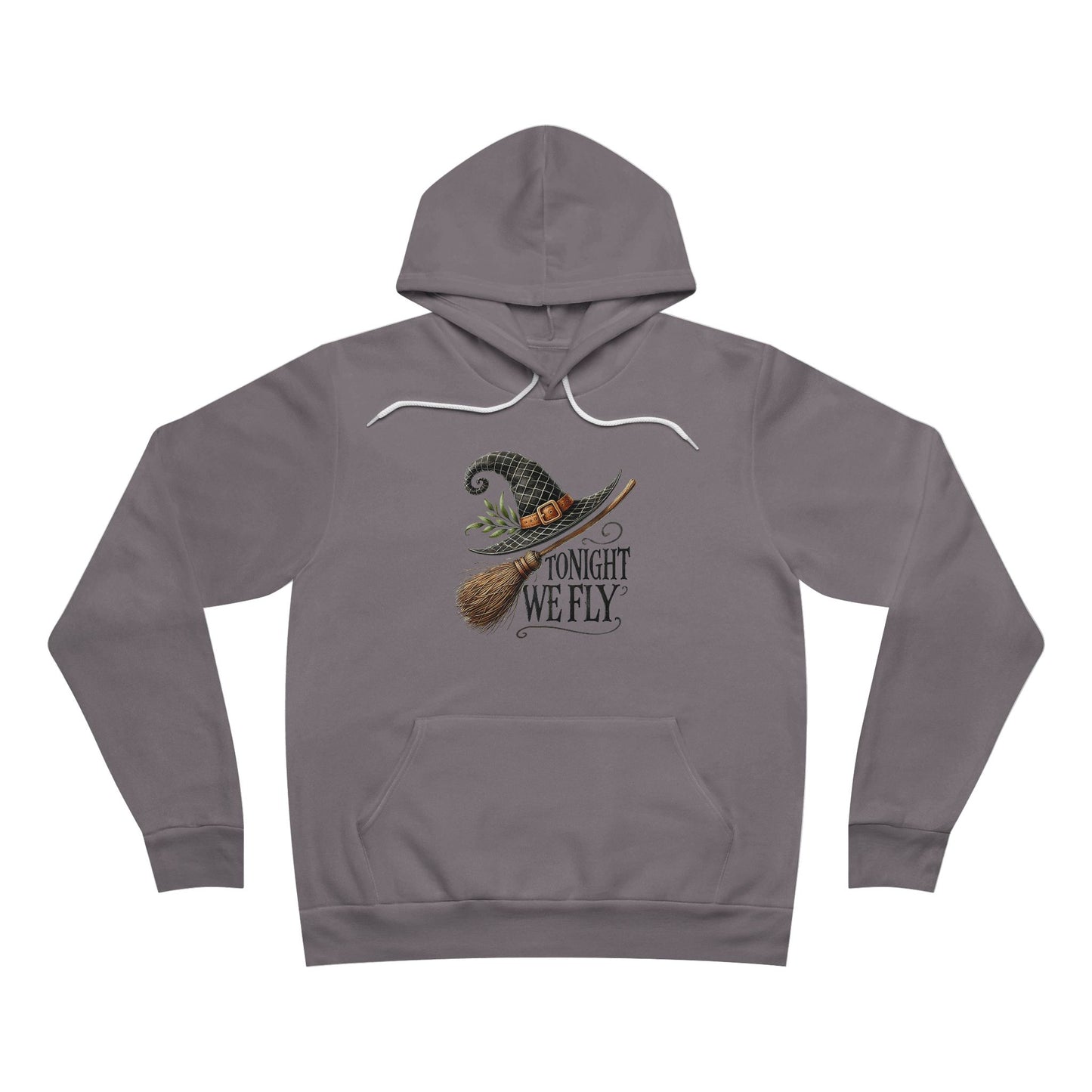 Witch Hat & Broom Hoodie - "Tonight We Fly" Halloween Pullover