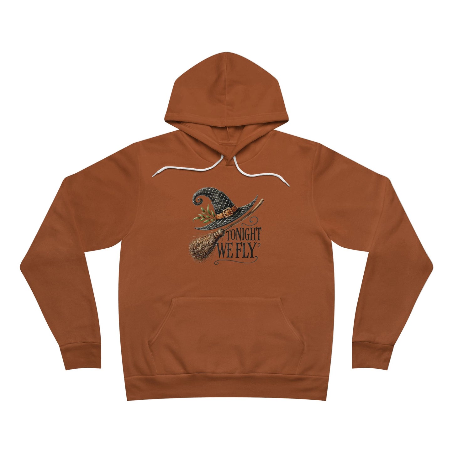 Witch Hat & Broom Hoodie - "Tonight We Fly" Halloween Pullover
