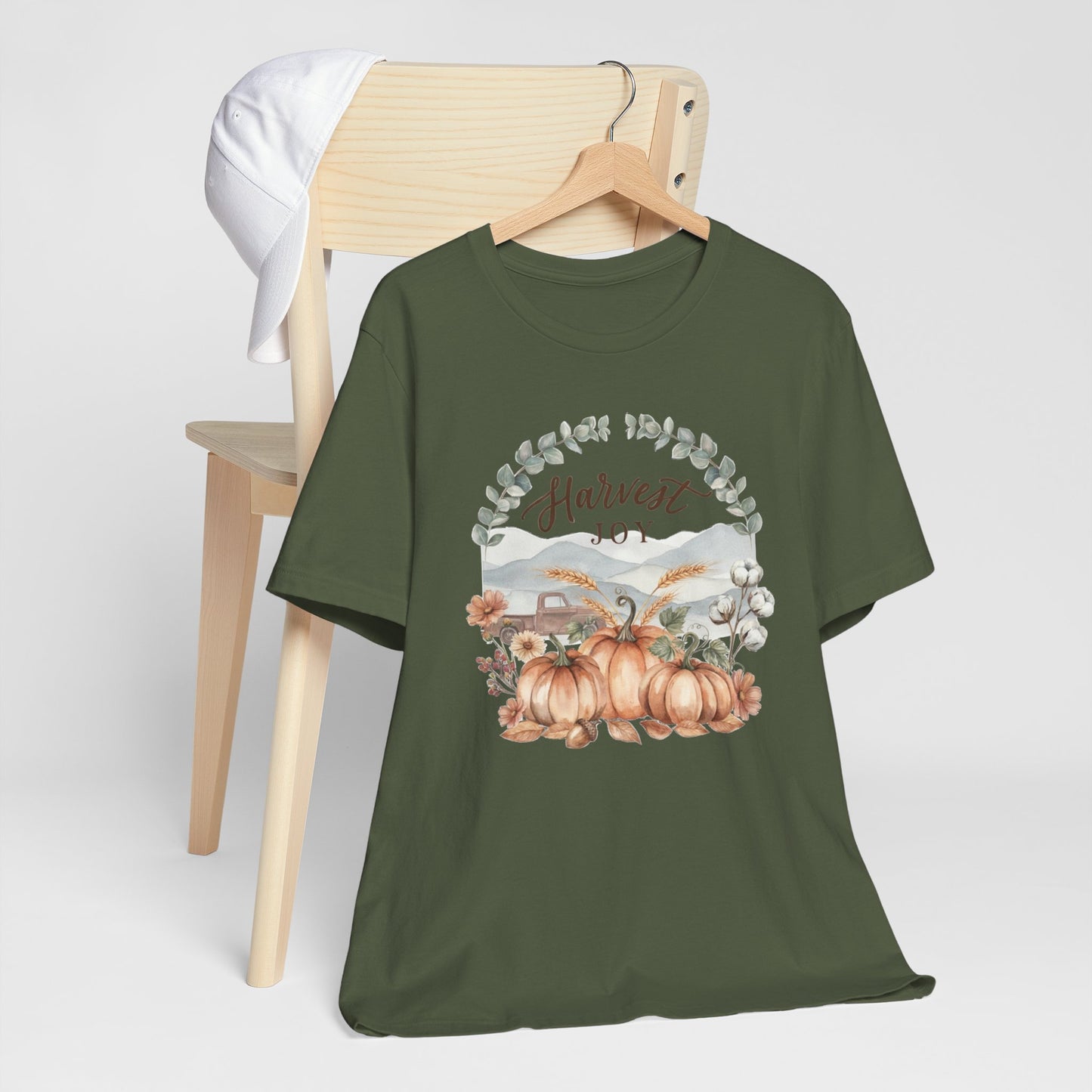Harvest Joy Fall Pumpkin Graphic Tee | Cozy Autumn Shirt | Farmhouse Fall T-Shirt | Boutique Women's Graphic Tee