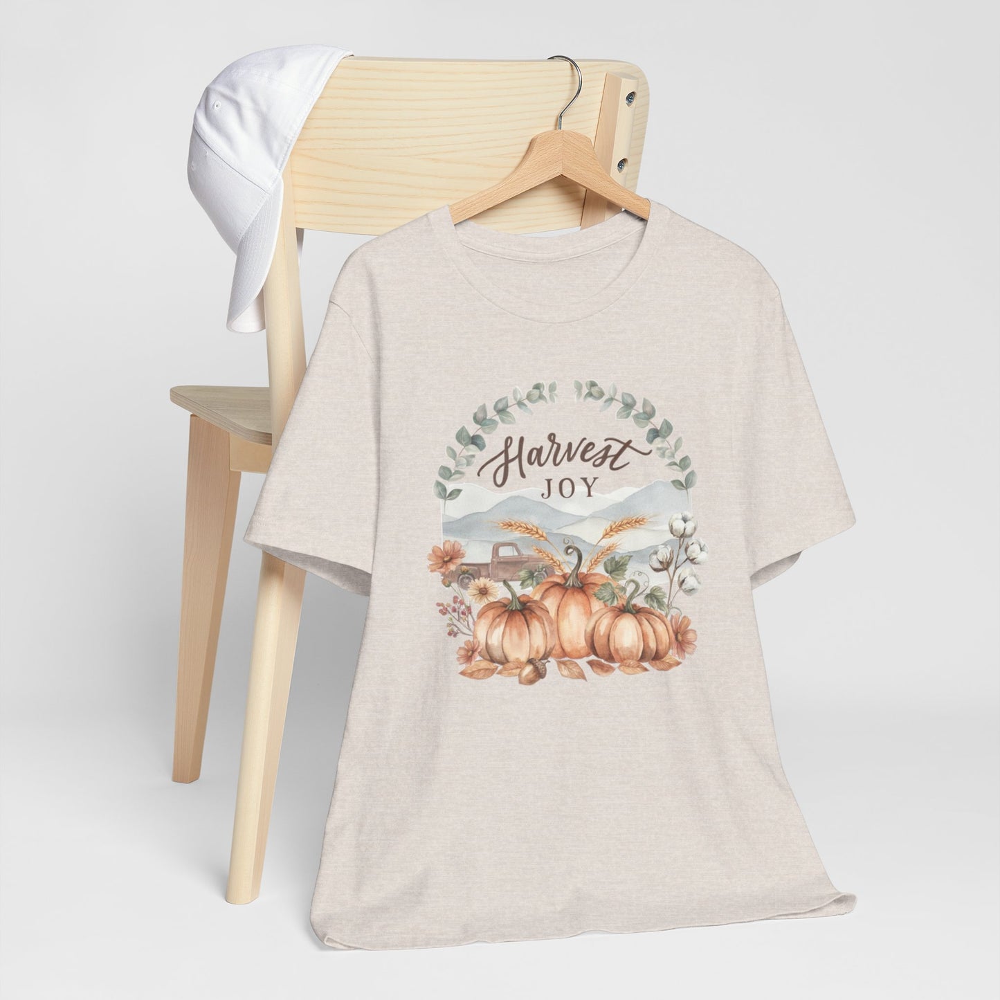 Harvest Joy Fall Pumpkin Graphic Tee | Cozy Autumn Shirt | Farmhouse Fall T-Shirt | Boutique Women's Graphic Tee