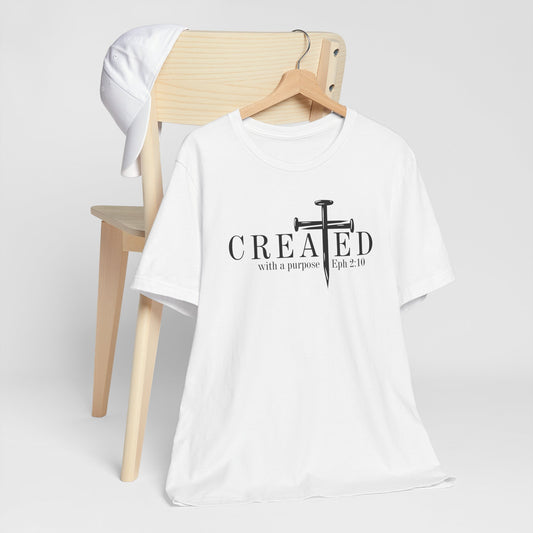 Created With a Purpose Ephesians 2:10 Christian Graphic Tee