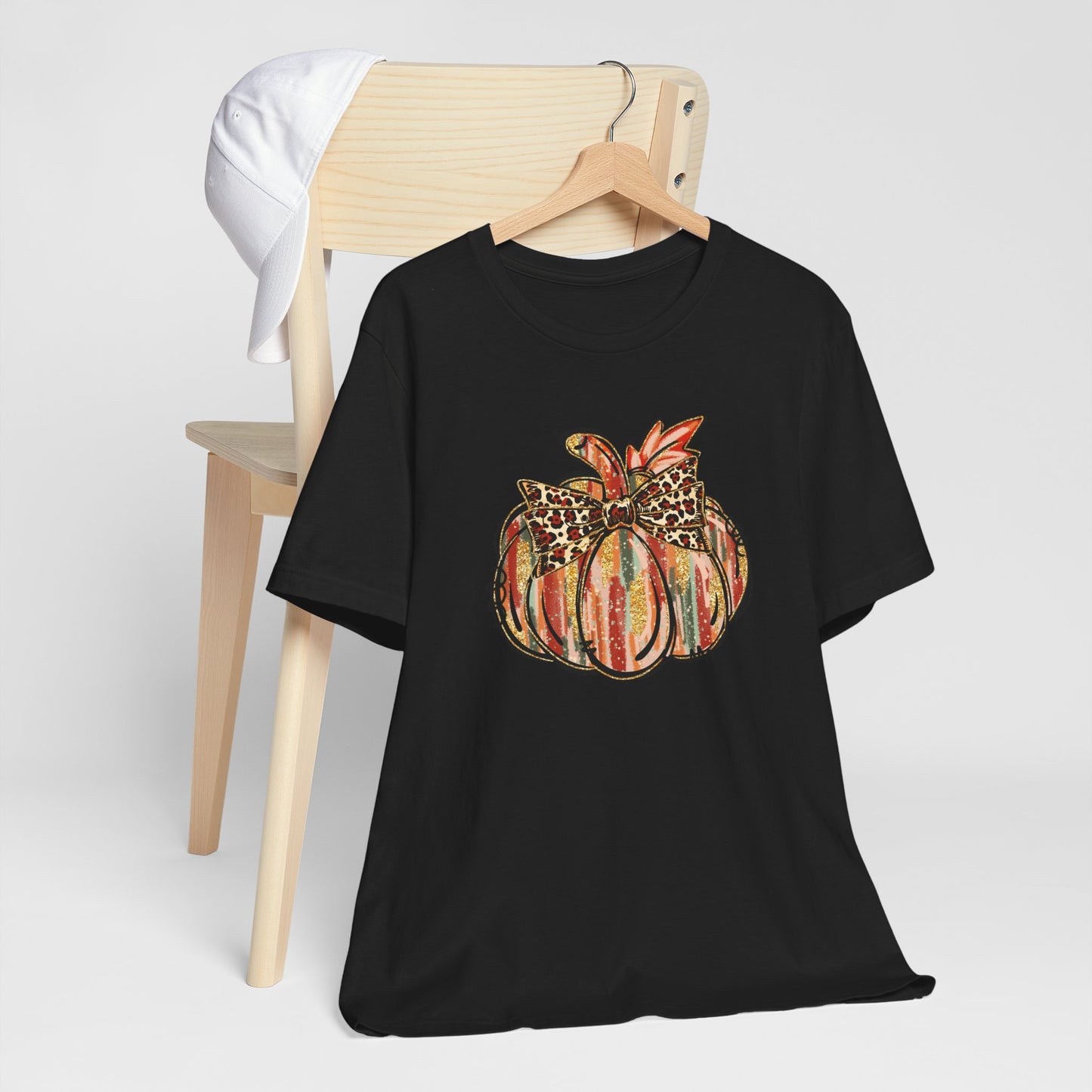 Leopard Bow Pumpkin Tee | Cute Fall Graphic Shirt
