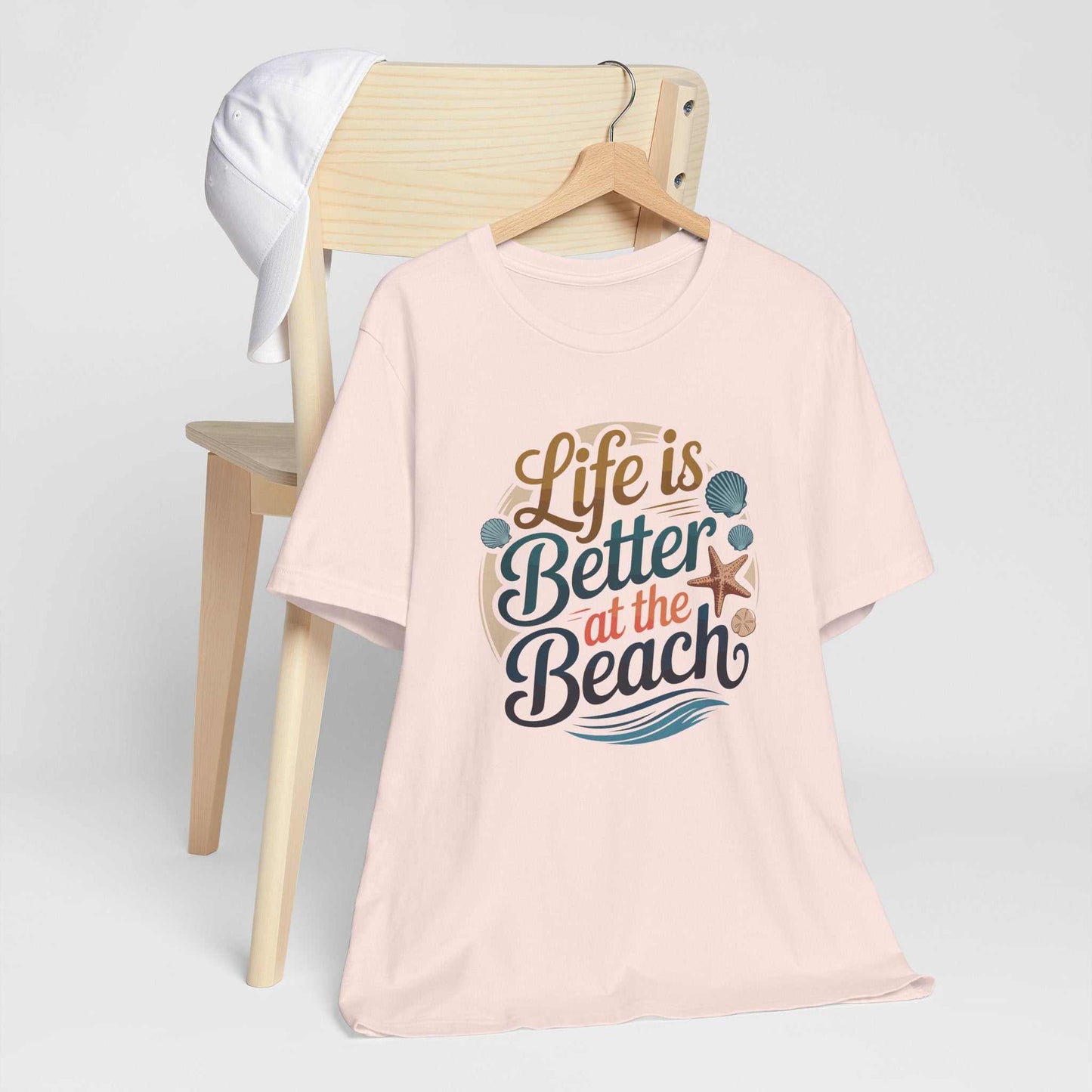 Life Is Better at the Beach Shirt ‐ soft pink