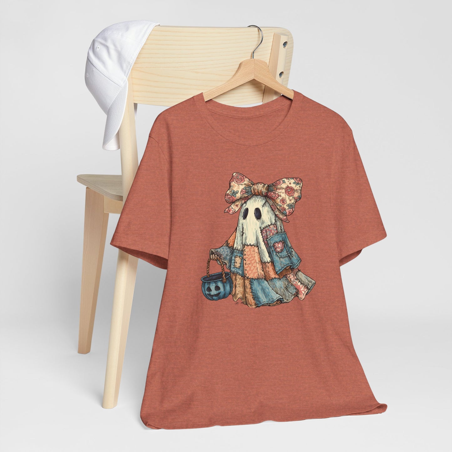 Patchwork Ghost Girl Halloween Tee