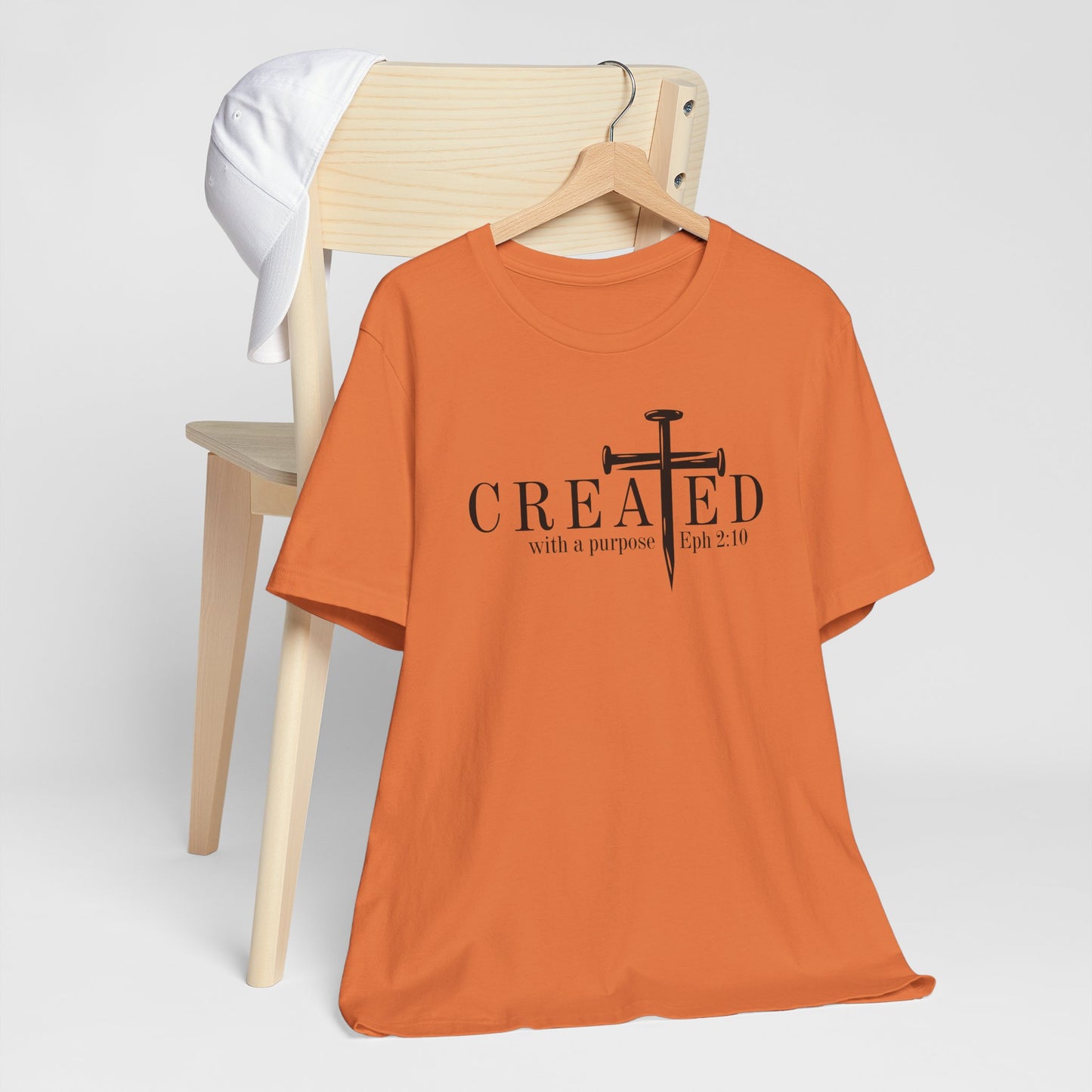 Created With a Purpose Ephesians 2:10 Christian Graphic Tee