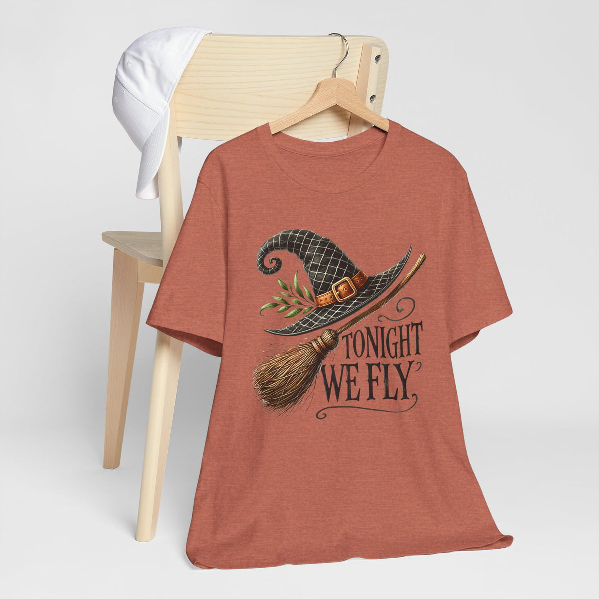 Tonight We Fly Witch Hat & Broom Halloween T‑Shirt