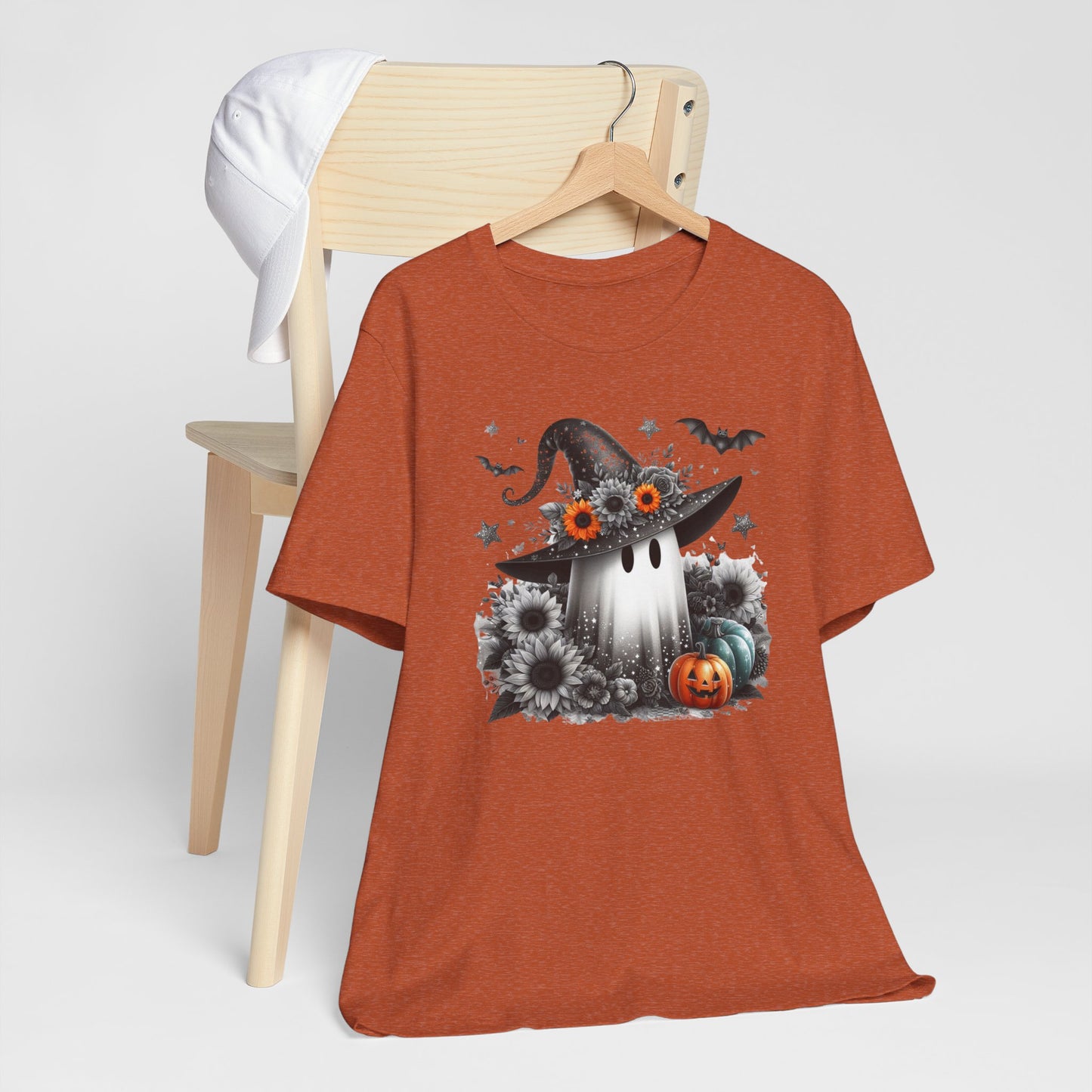 Floral Witch Ghost Halloween Tee