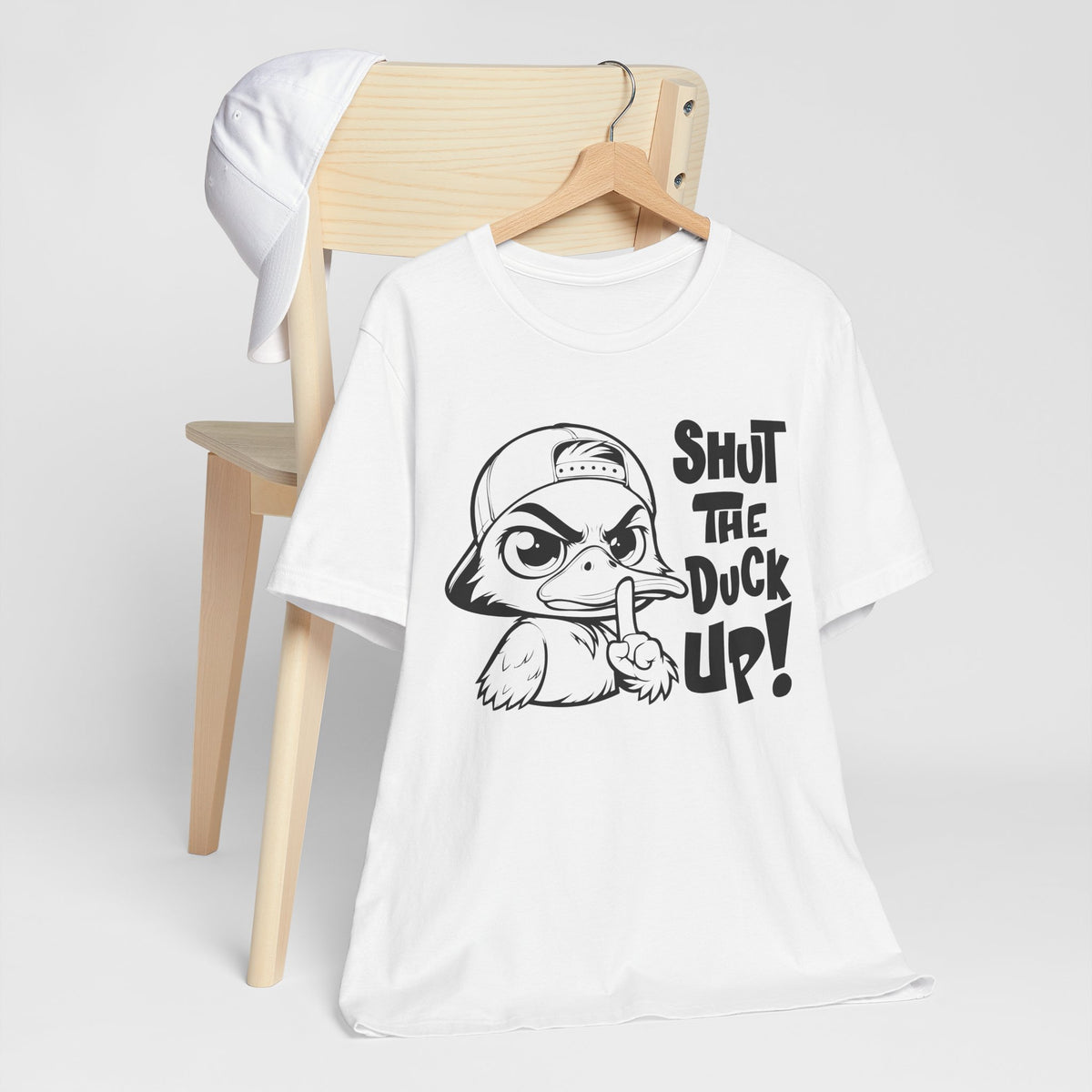Shut The Duck Up Funny Graphic Tee – Women’s Humor Shirt
