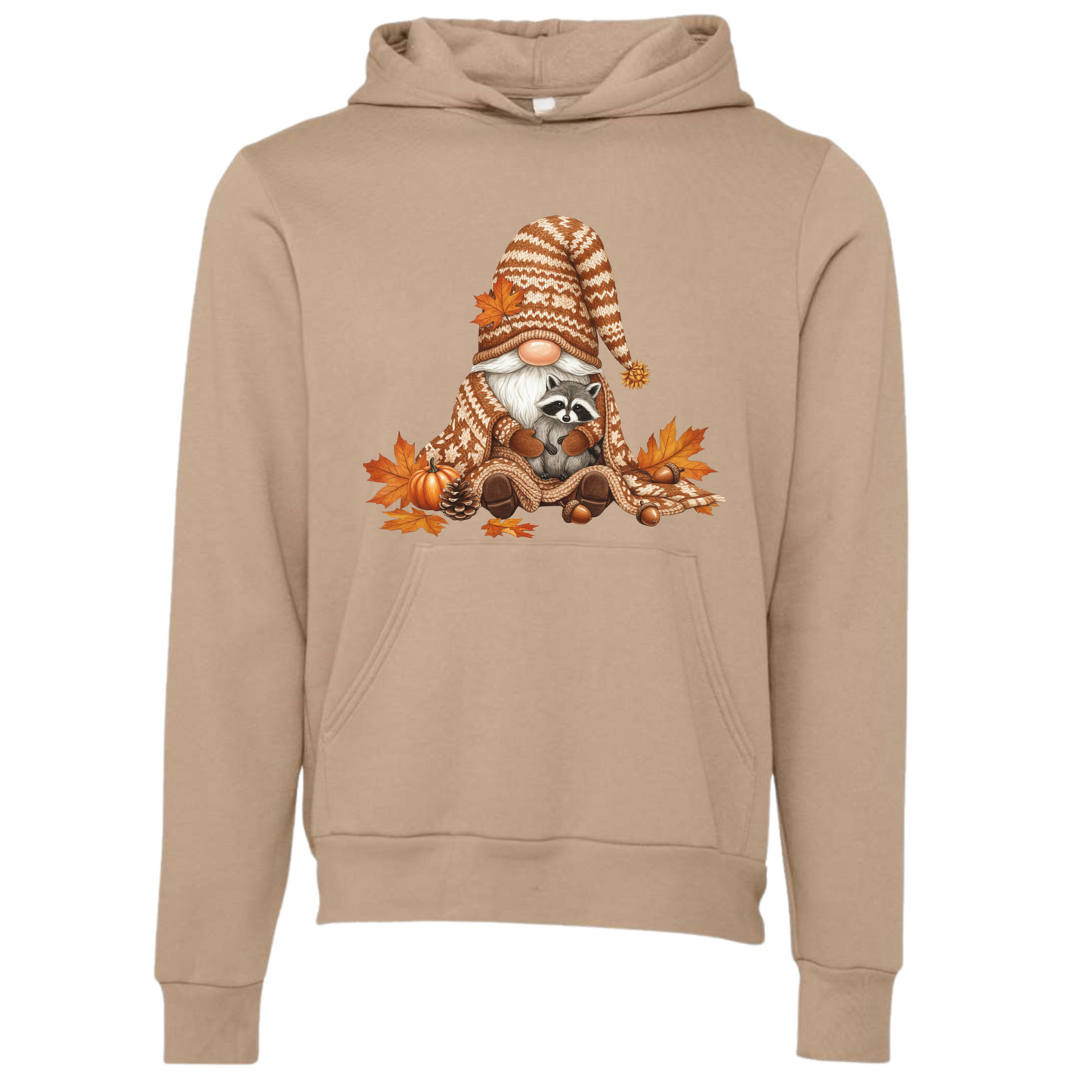 Gnome Raccoon Fall Hoodie