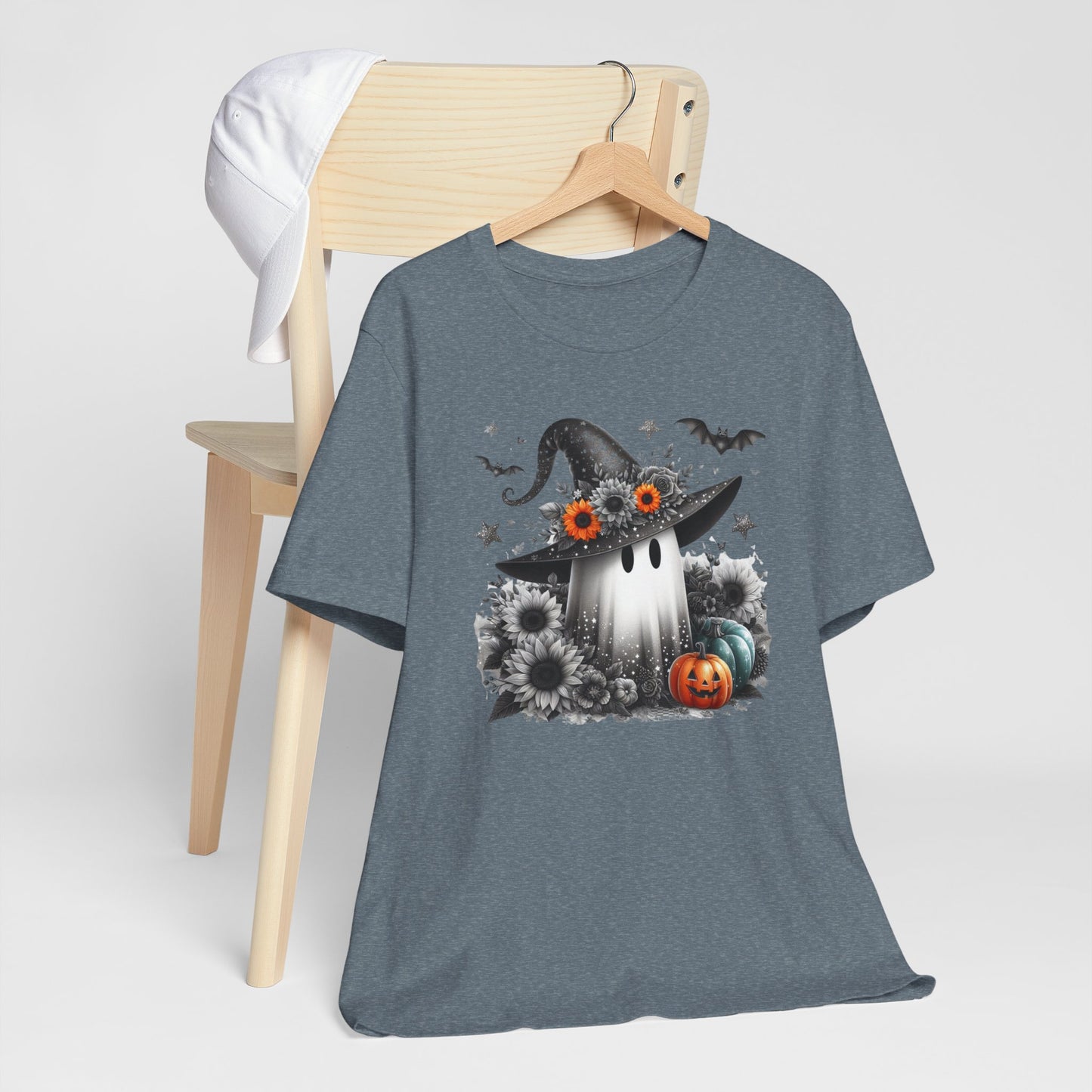 Floral Witch Ghost Halloween Tee