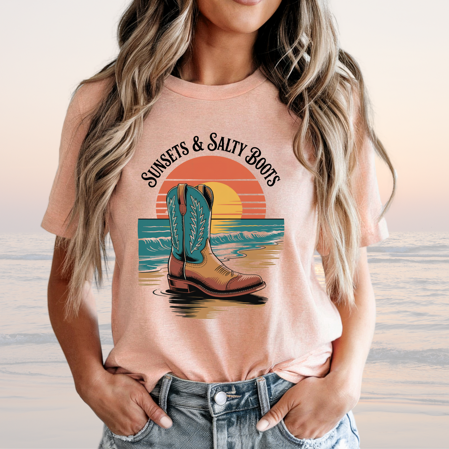 Sunsets & Salty Boots Tee