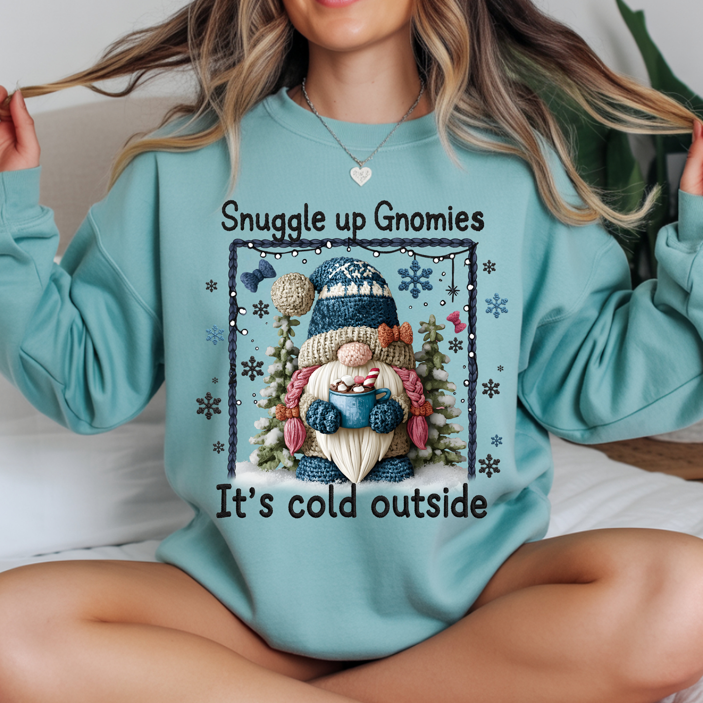 Cozy Gnome Winter Sweatshirt – Snuggle Up Season