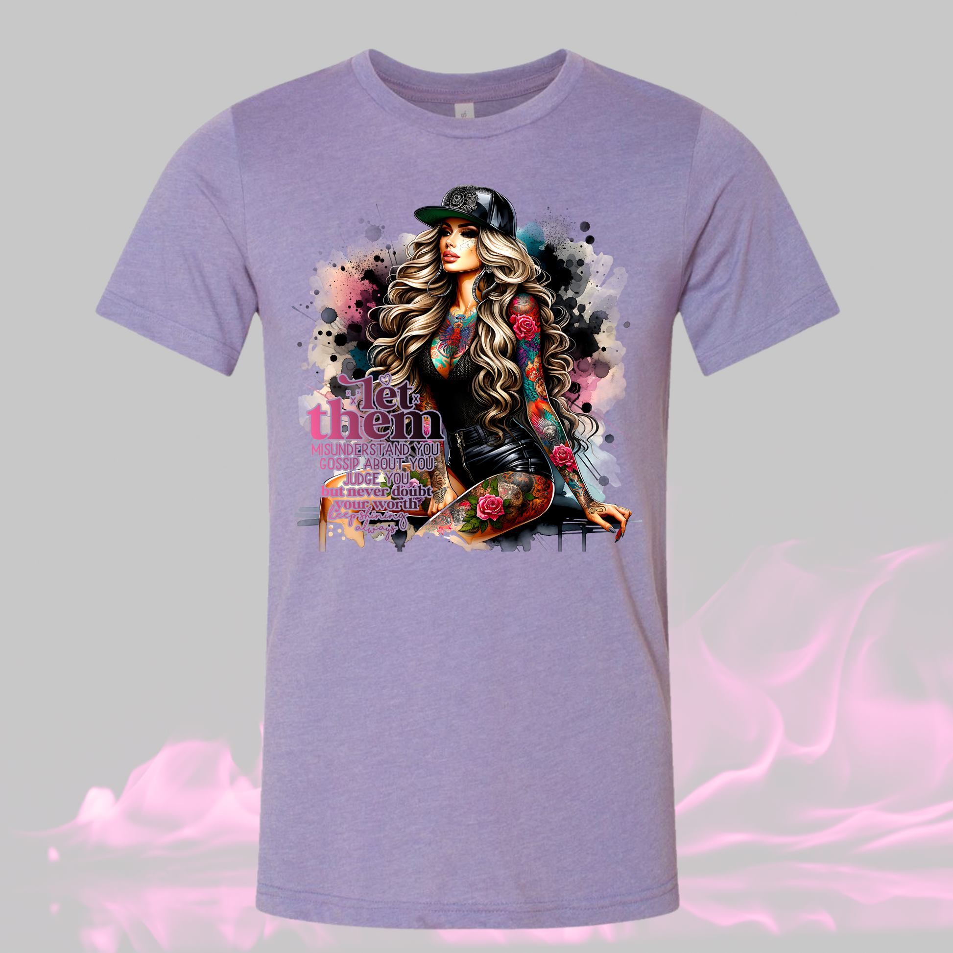 Let Them Tattoo Shirt, unisex, crew neck, high-quality fabric, tattoo-themed design.