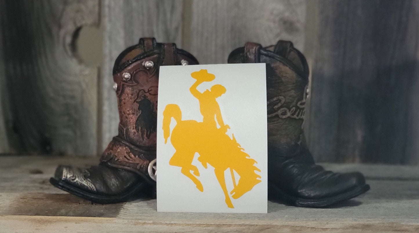 Wyoming Cowboy Decals 4" Decals