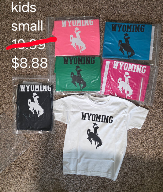 Wyoming Cowboy Tee shirts for Kids