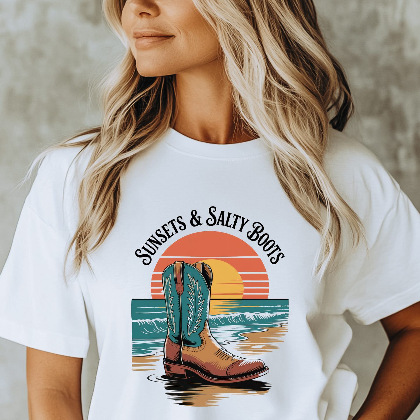 Sunsets & Salty Boots Tee