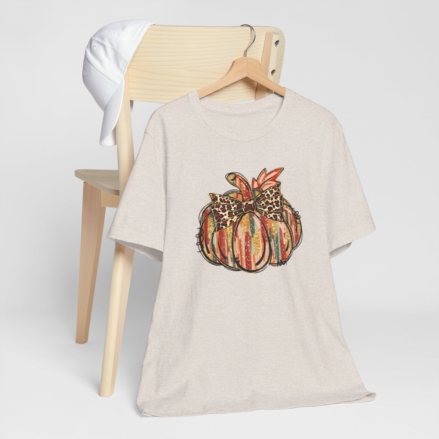 Leopard Bow Pumpkin Tee | Cute Fall Graphic Shirt