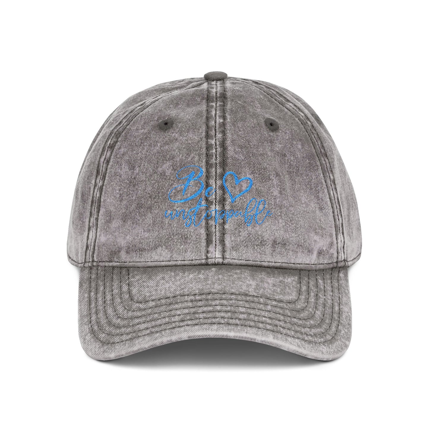 Be Unstoppable Vintage Hat – Pink Embroidered Women’s Confidence Cap