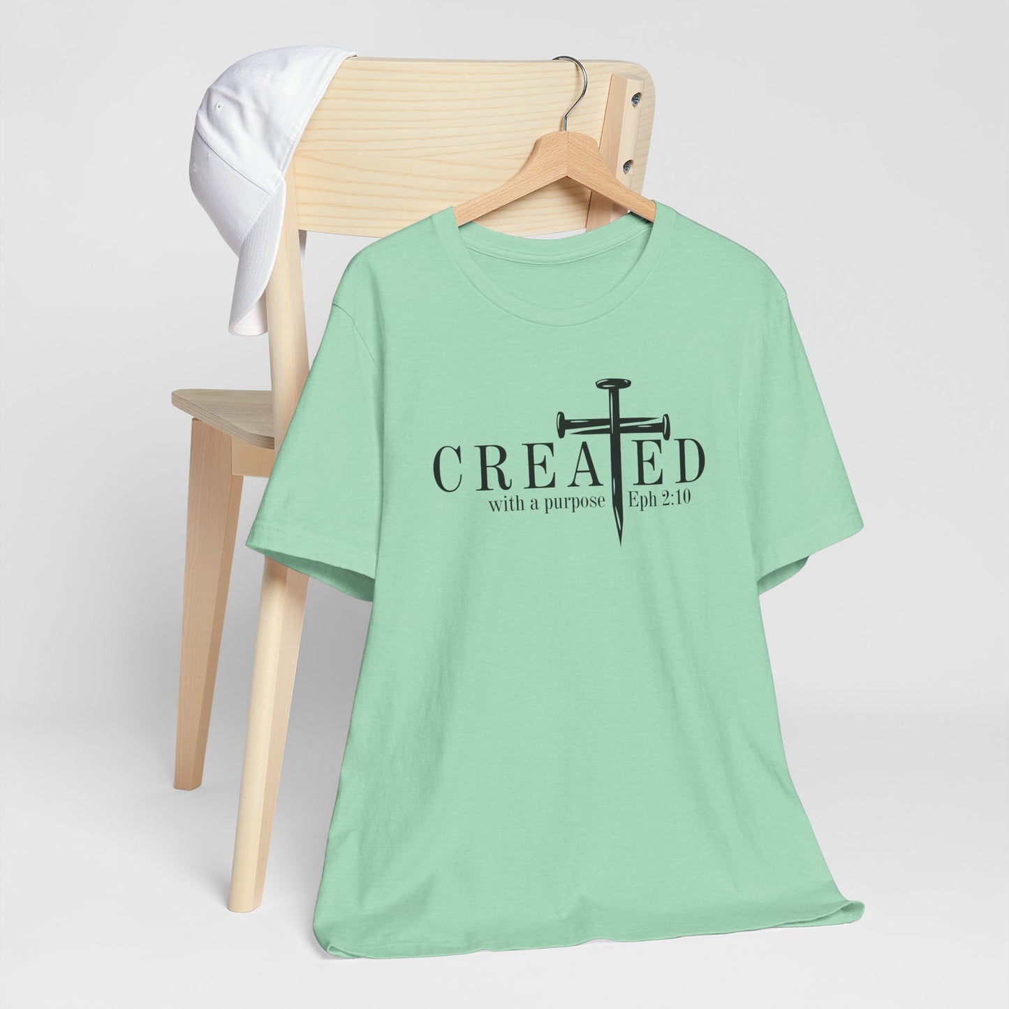 Created With a Purpose Ephesians 2:10 Christian Graphic Tee