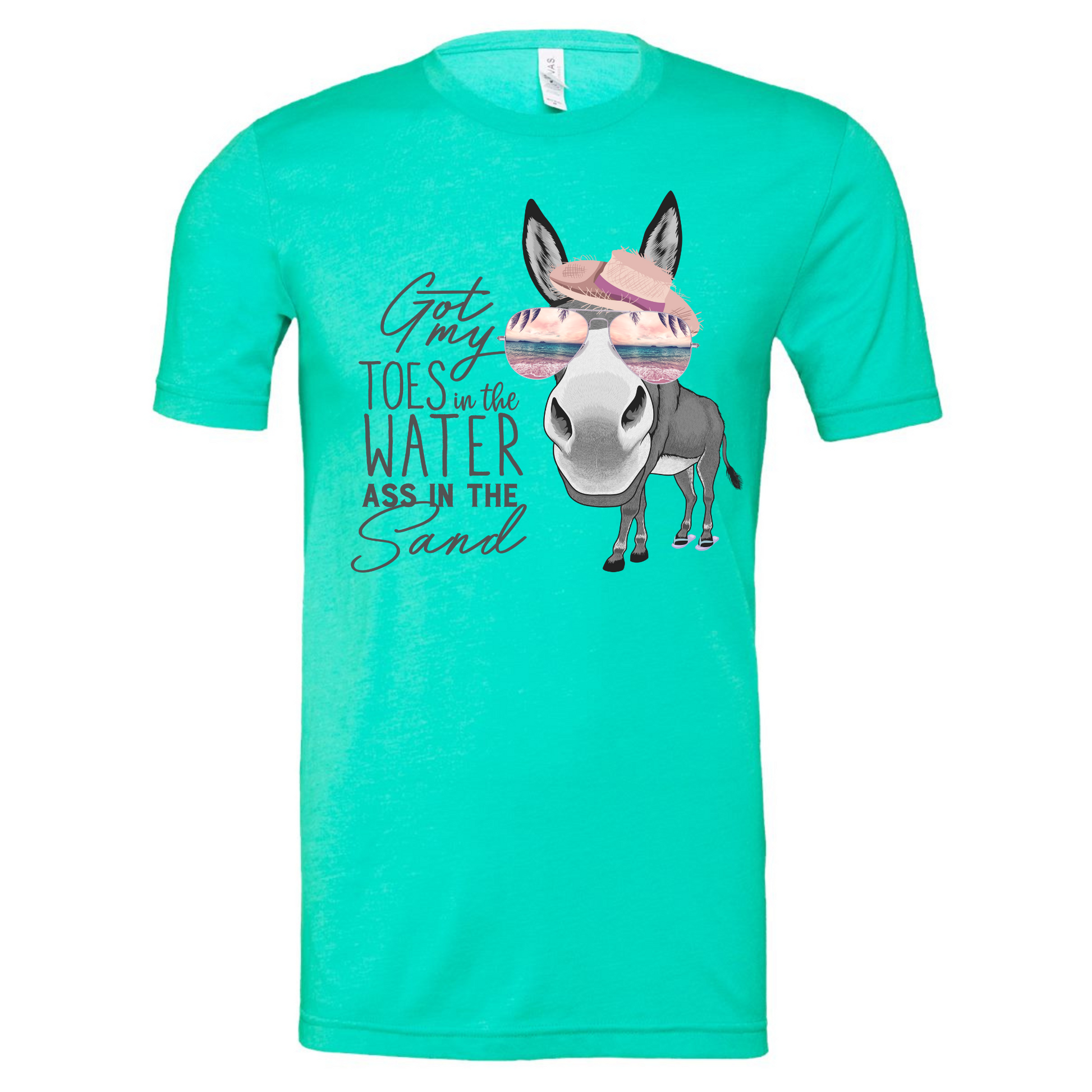 Shirts for Beach Vacation - Toes in the Water Ass In The Sand Tee