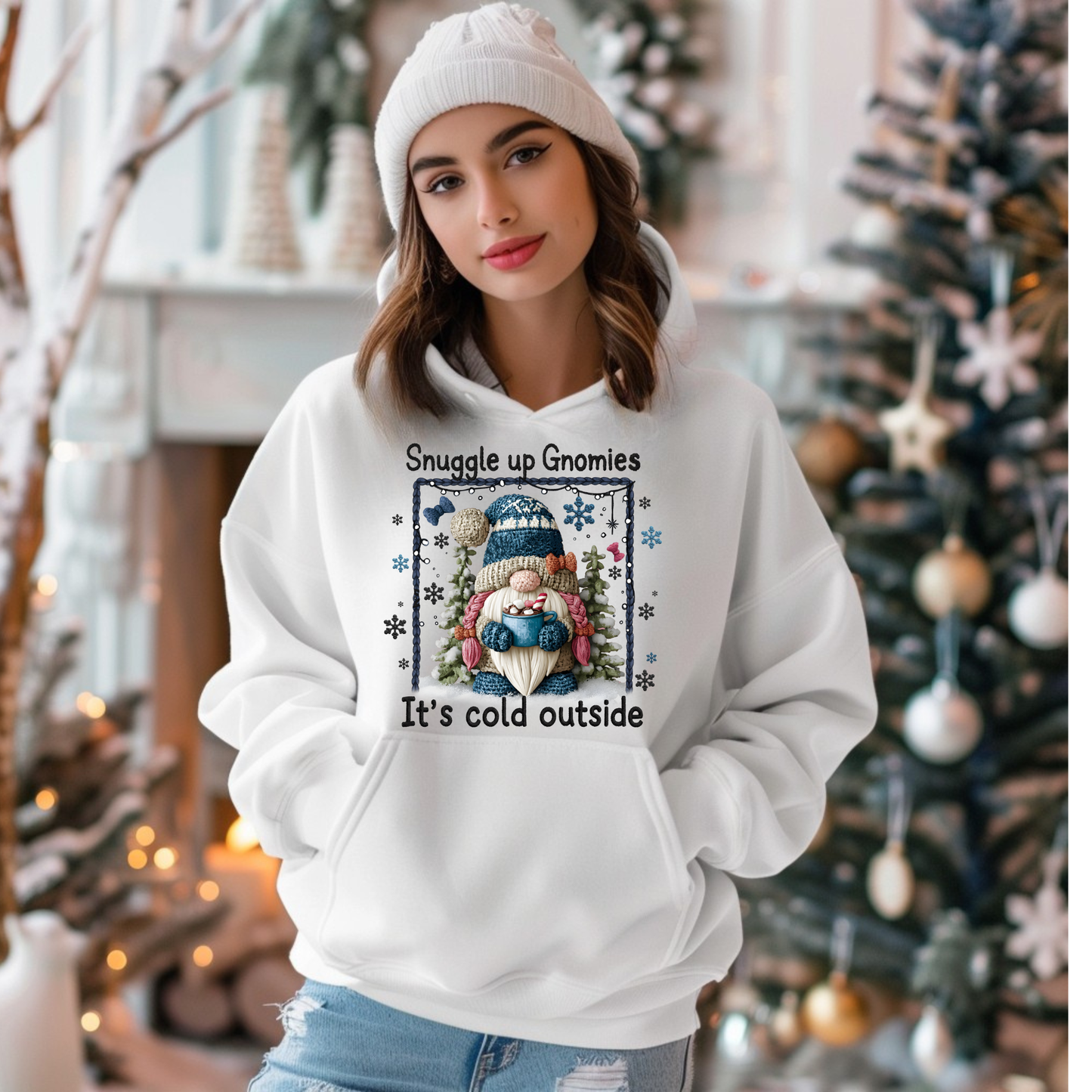 Snuggle Up Gnomies – Cozy Winter Hoodie