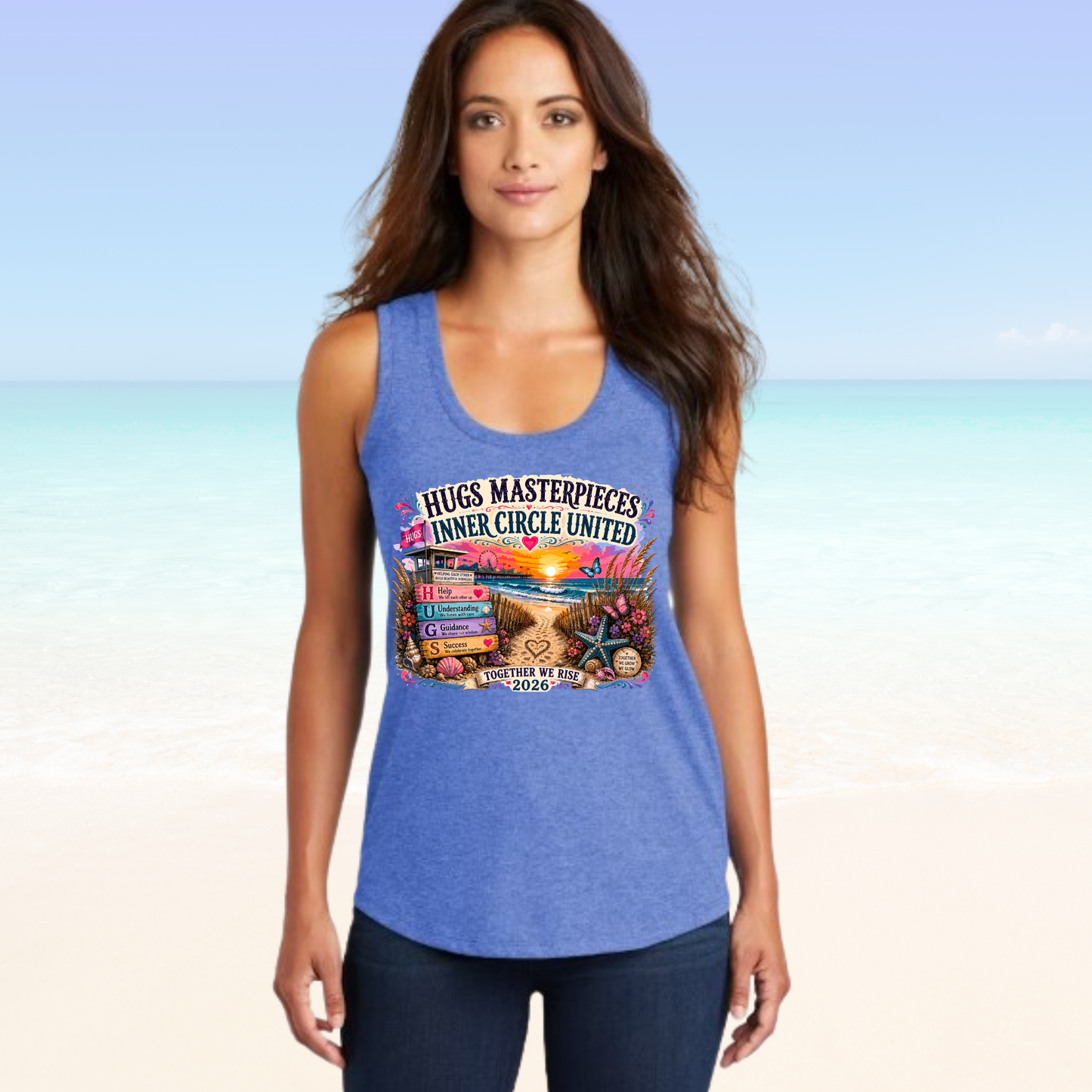 HUGS Masterpieces Inner Circle United Women's Tri-Blend Racerback Tank