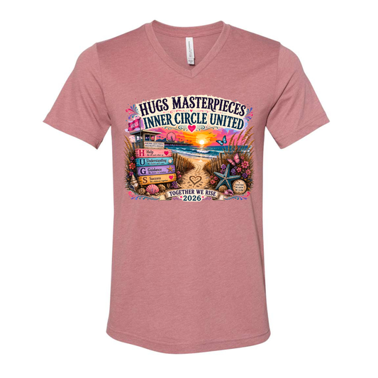 HUGS Masterpieces Inner Circle United Unisex V-Neck Tee
