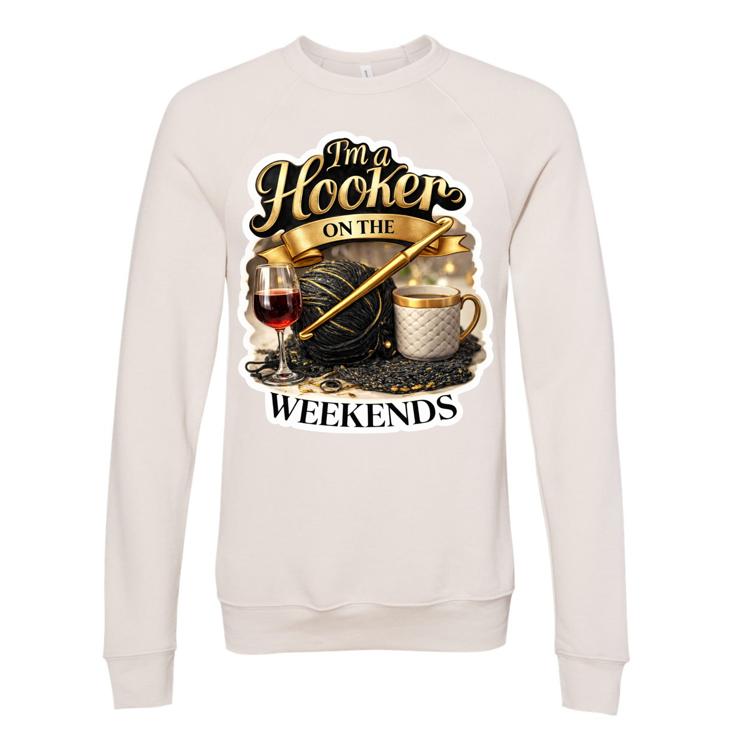 crochet humor sweatshirt 