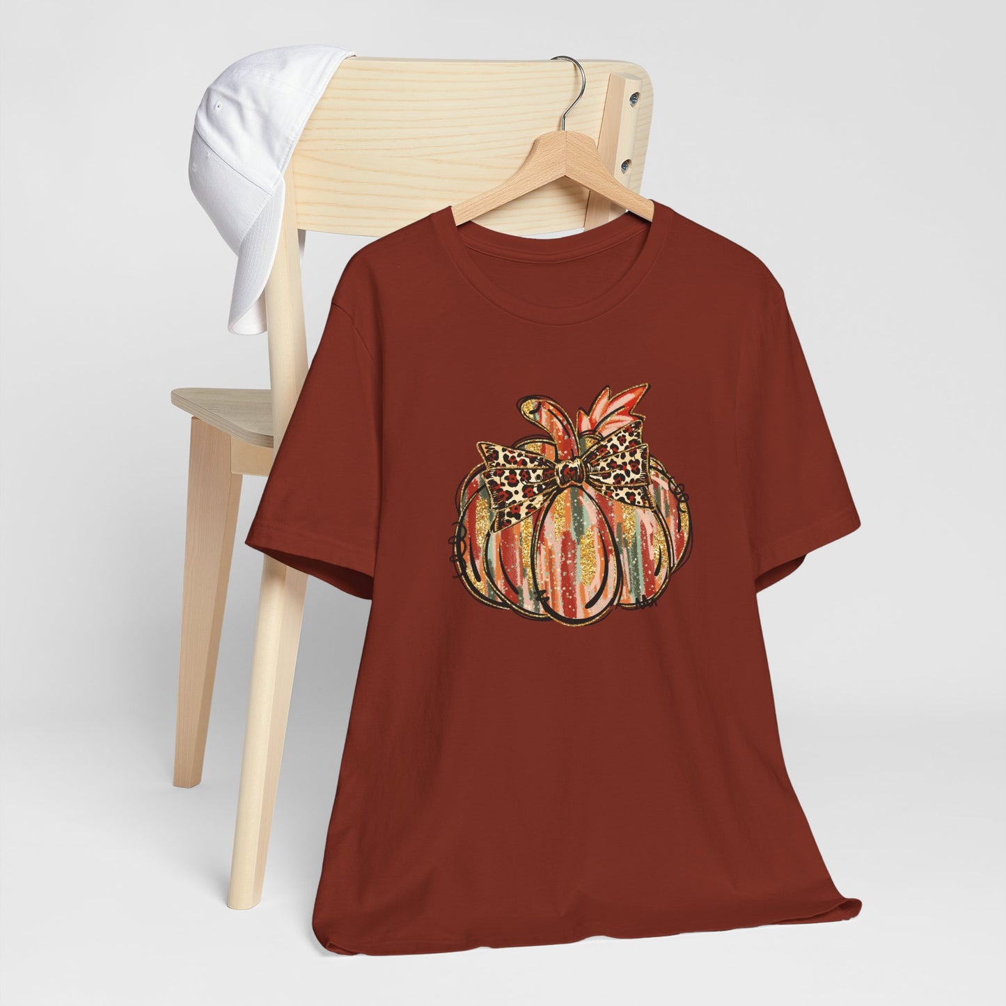 Leopard Bow Pumpkin Tee | Cute Fall Graphic Shirt
