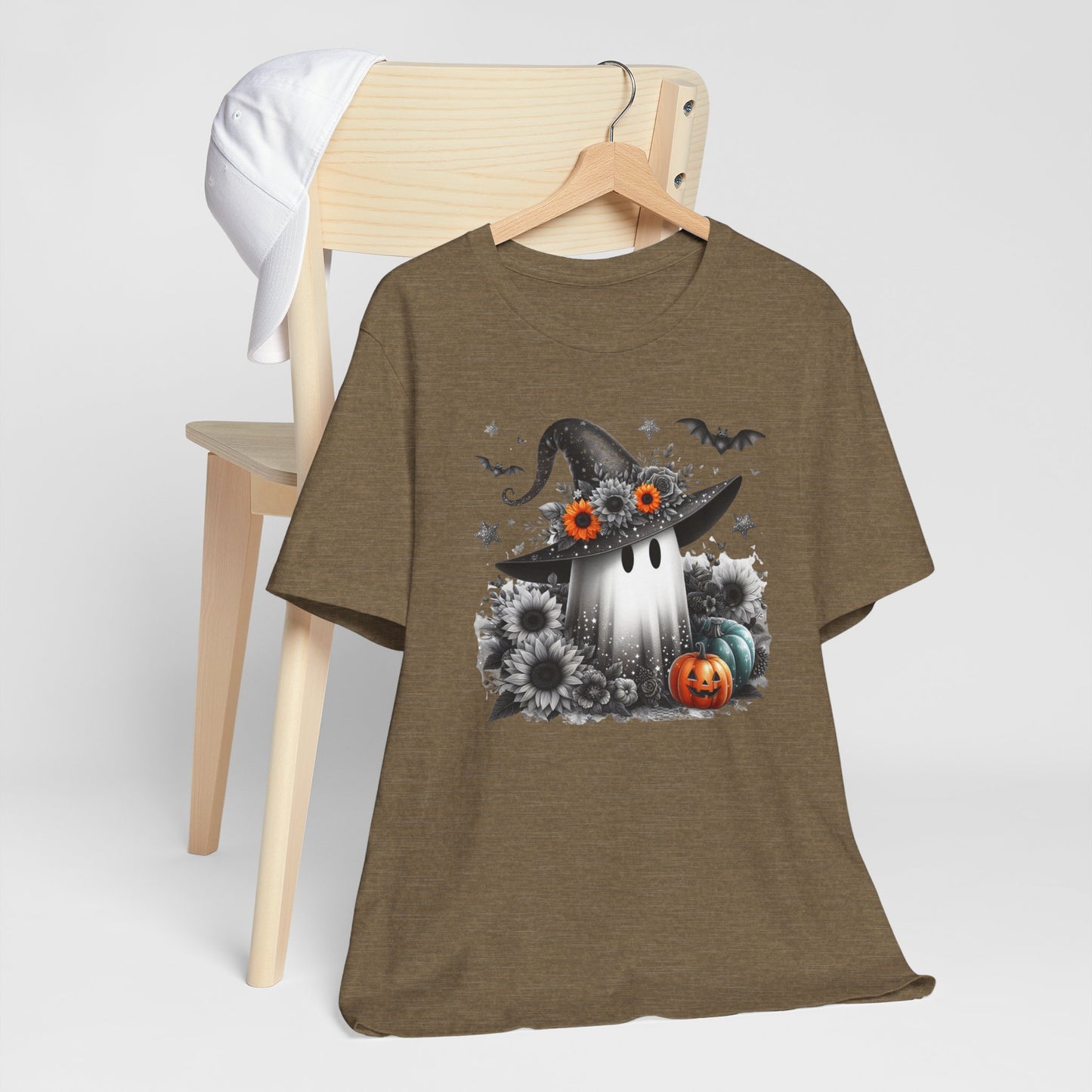 Floral Witch Ghost Halloween Tee