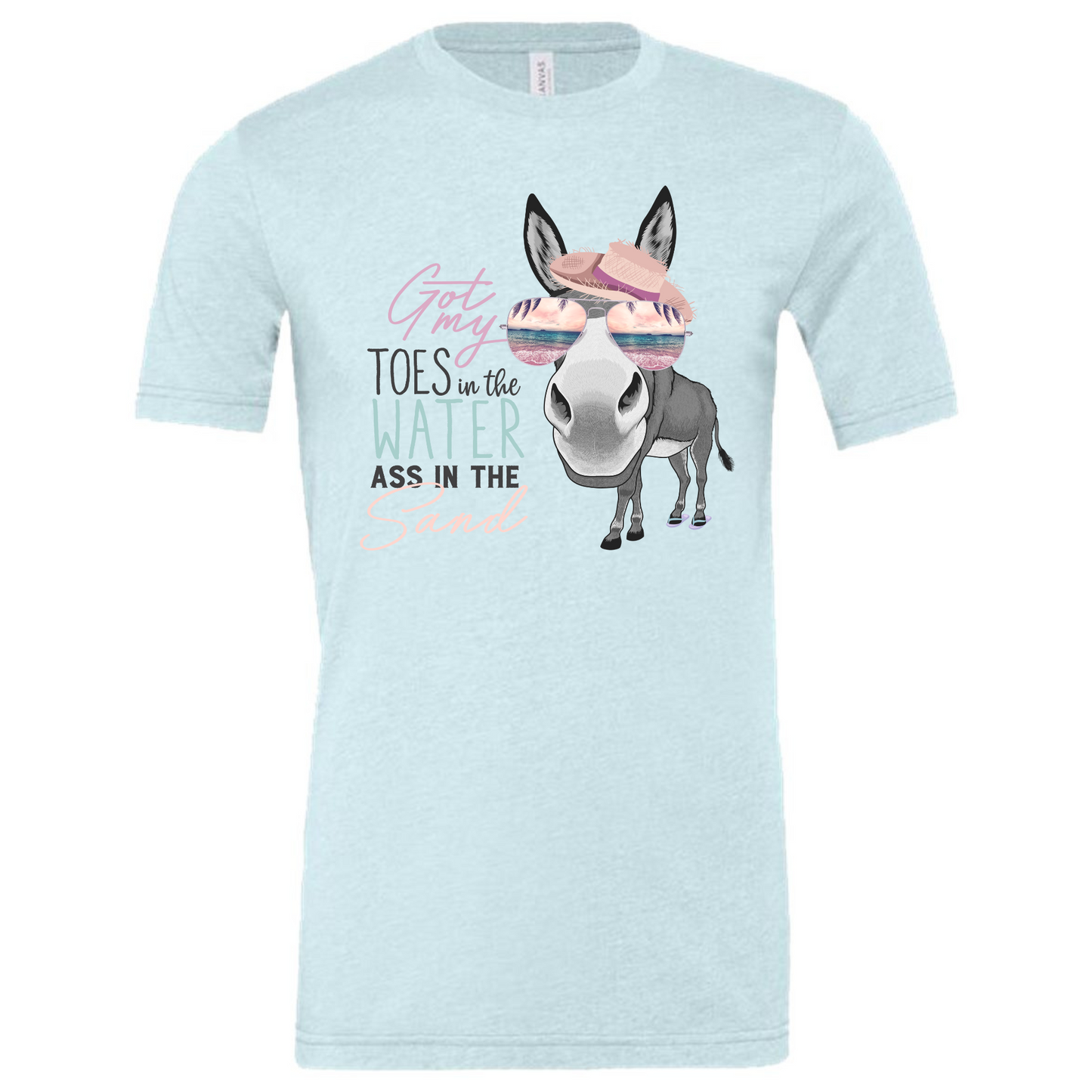 Shirts for Beach Vacation - Toes in the Water Ass In The Sand Tee