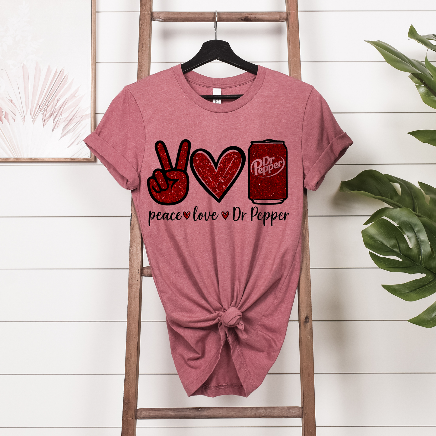 Peace Love Dr Pepper Adult Shirts