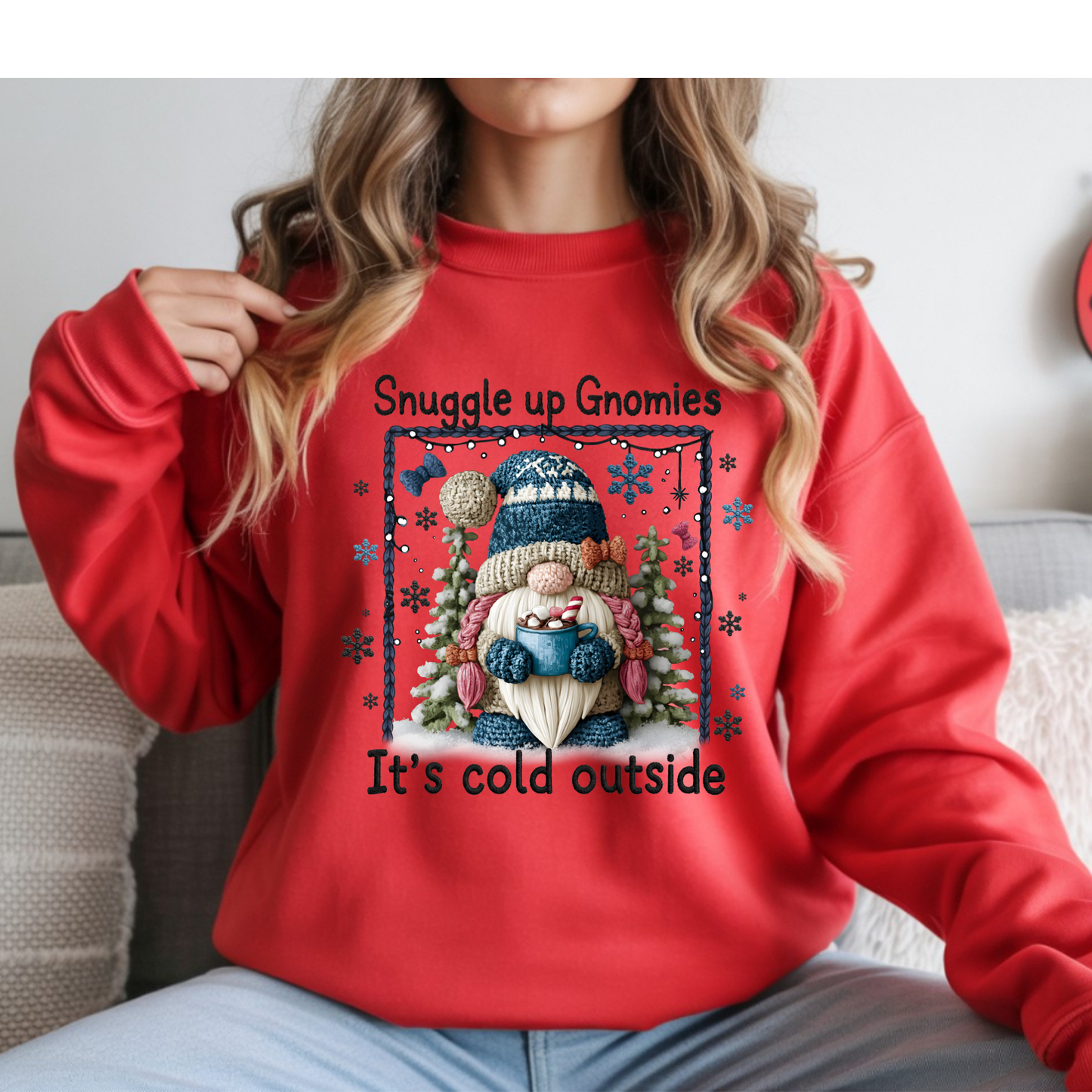 Cozy Gnome Winter Sweatshirt – Snuggle Up Season