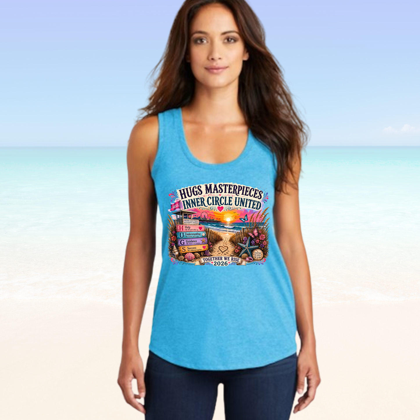 HUGS Masterpieces Inner Circle United Women's Tri-Blend Racerback Tank