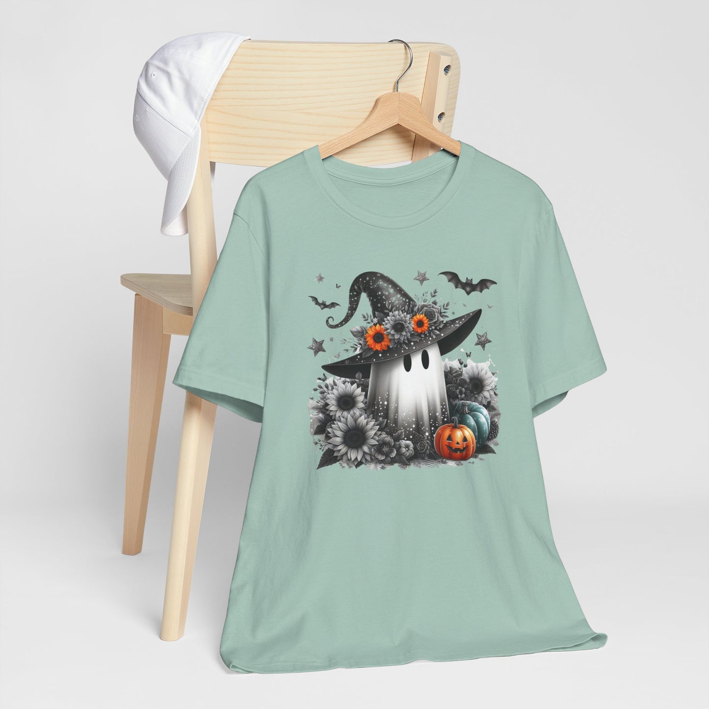 Floral Witch Ghost Halloween Tee
