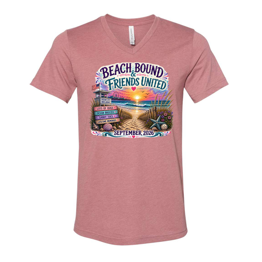 HUGS beach bound friends Vneck shirt