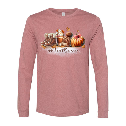 Fall Basics Long Sleeve Tee | Cozy Autumn Unisex Shirt