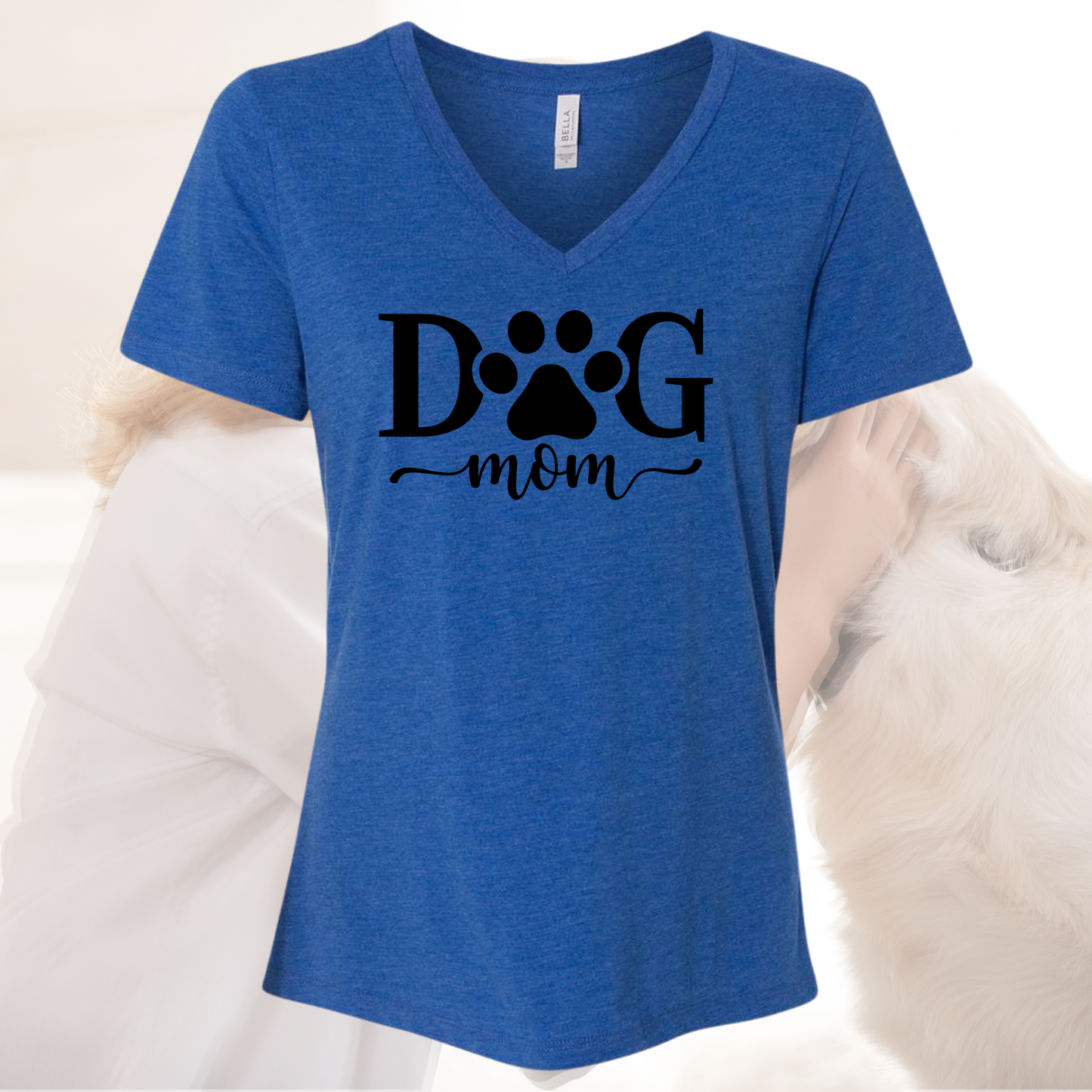 Dog Mom Vneck Shirt