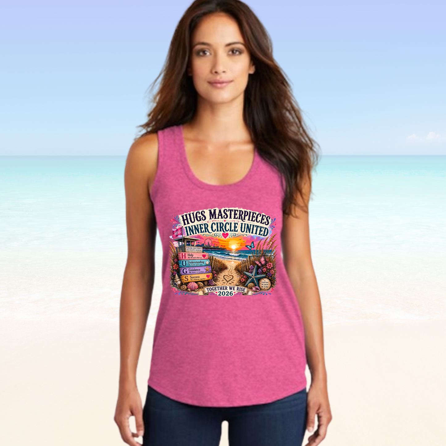 HUGS Masterpieces Inner Circle United Women's Tri-Blend Racerback Tank