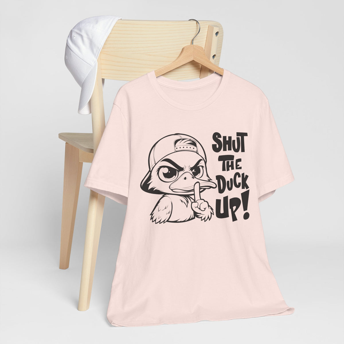 Shut The Duck Up Funny Graphic Tee – Women’s Humor Shirt