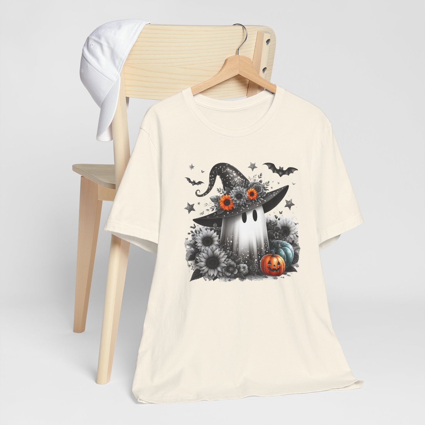 Floral Witch Ghost Halloween Tee