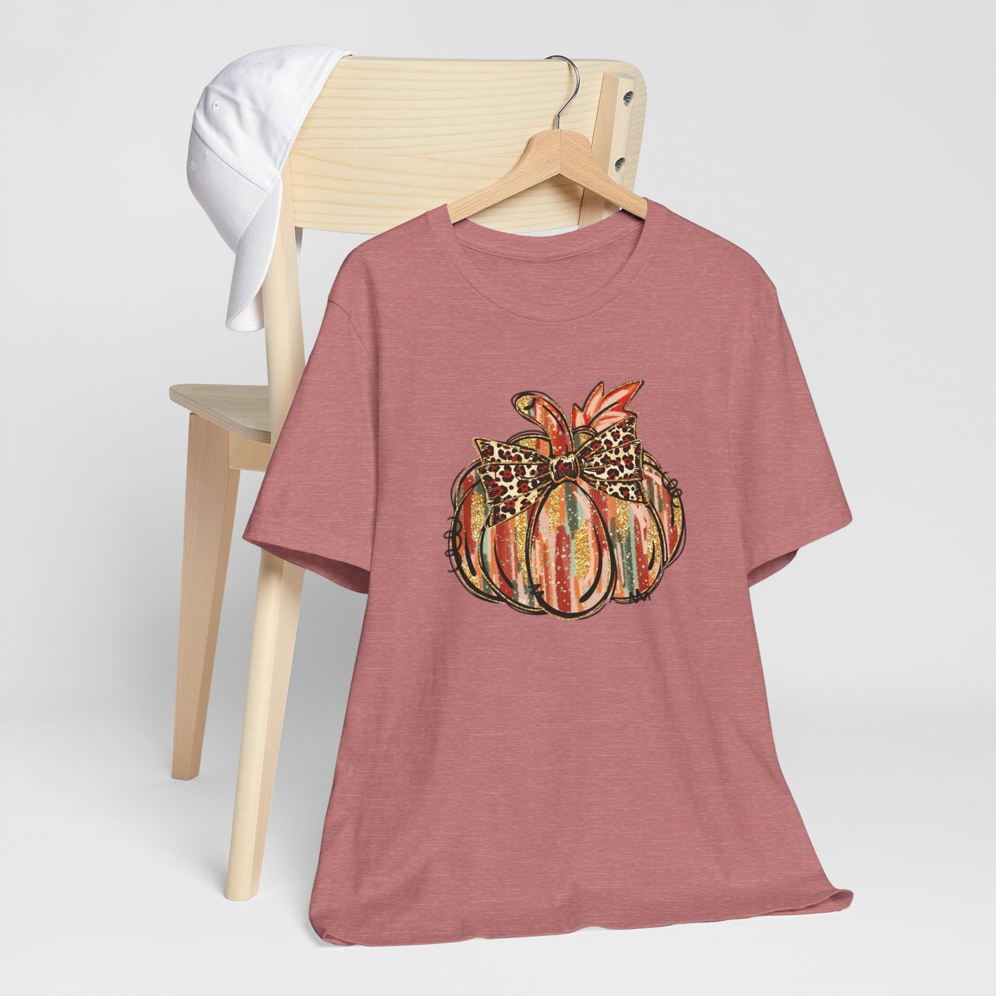 Leopard Bow Pumpkin Tee | Cute Fall Graphic Shirt